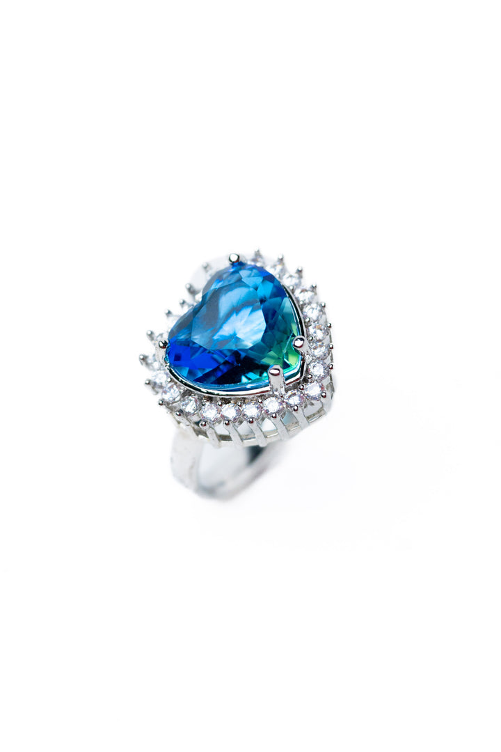 Midnight Lover Ring - Silver Sapphire