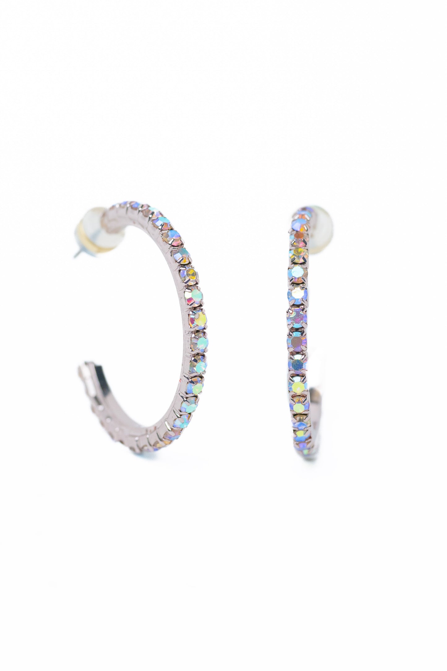 Mini Breakfast At Tiffany's Earrings - Metallic Platinum AB