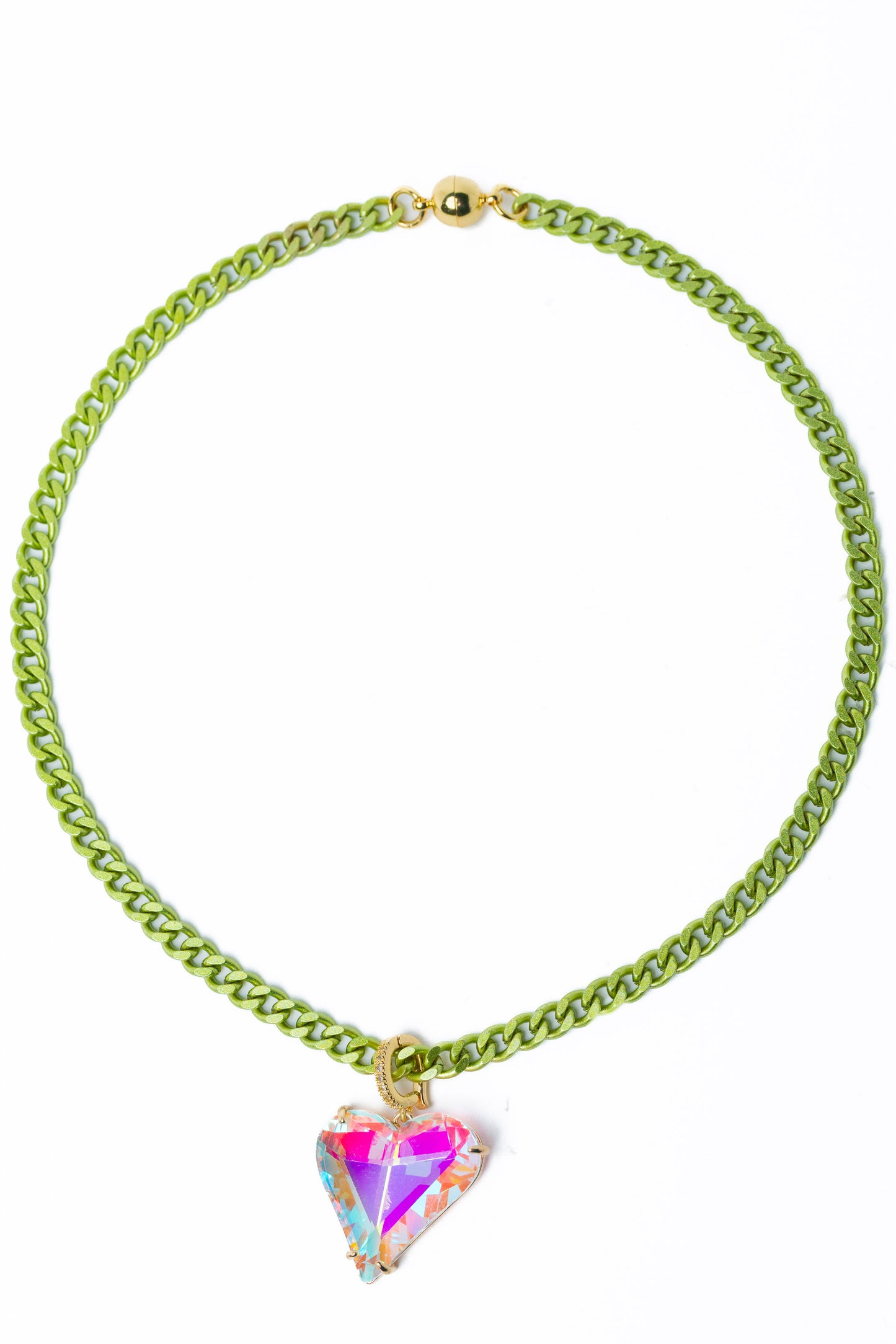 Caroline Necklace - Metallic Matcha Gold