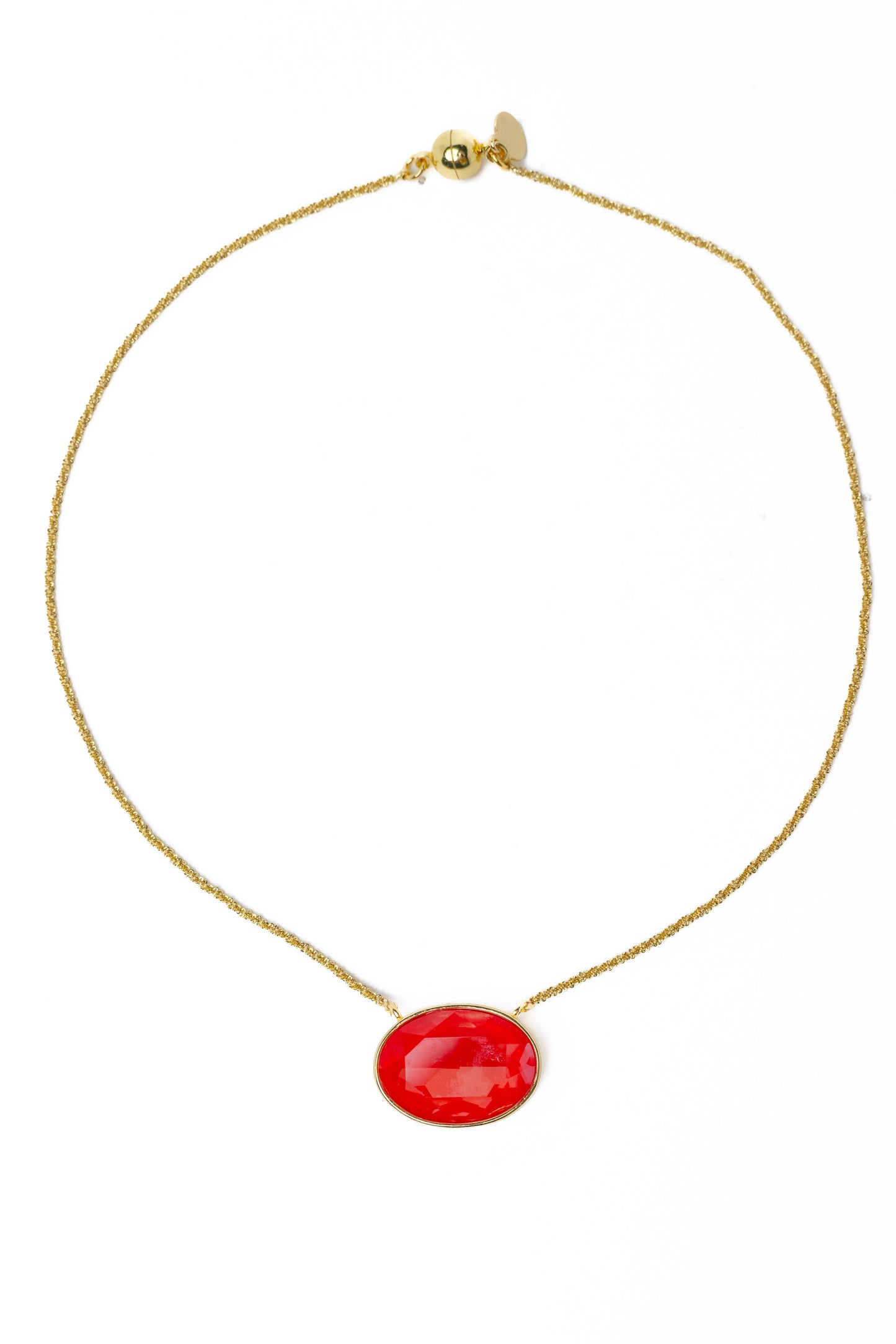 Clearwater Necklace - Gold Red