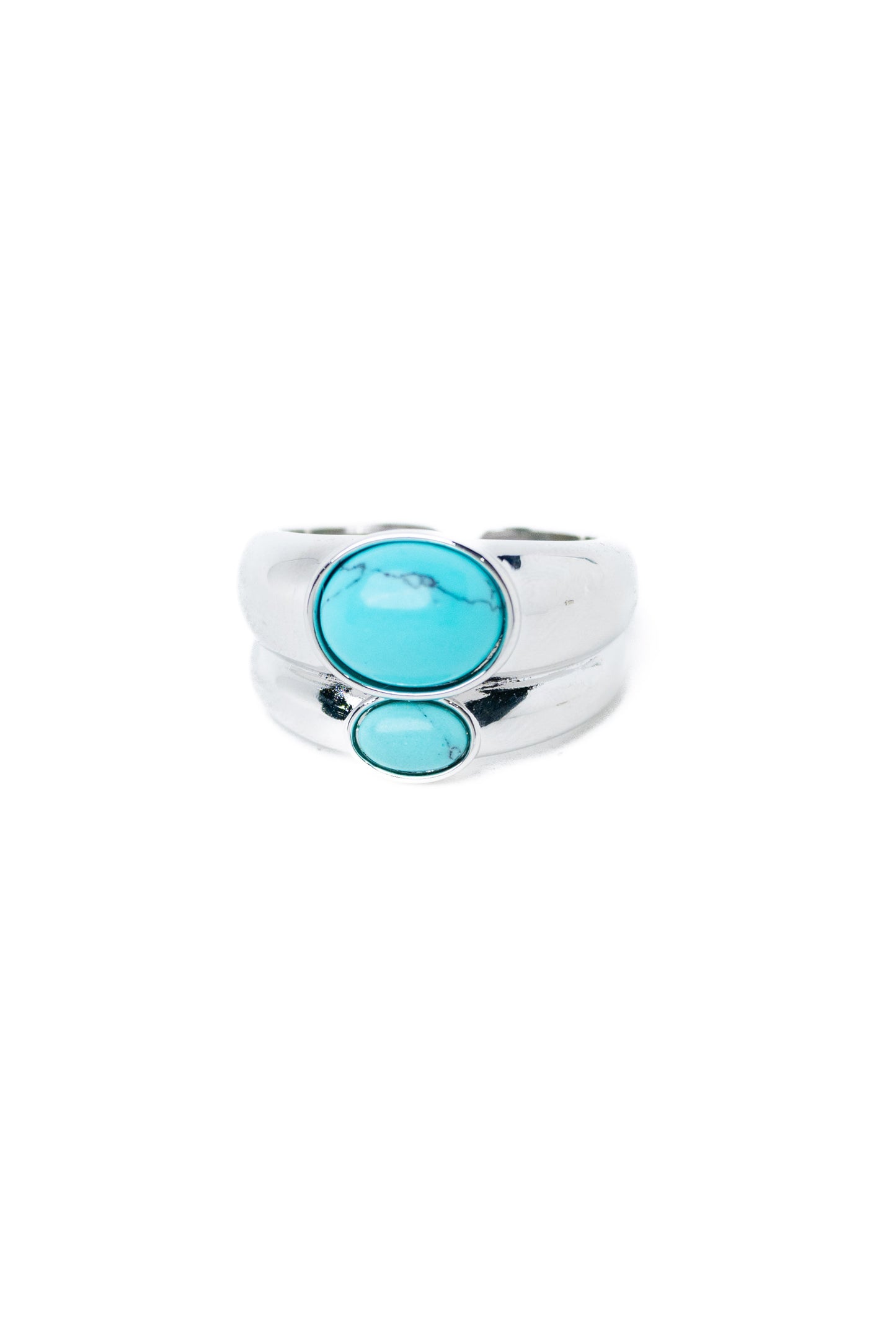 Texas Moon Ring - Silver Turquoise