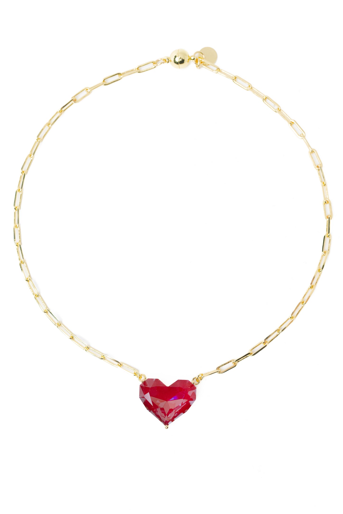 Spring Love Necklace - Gold Red Velvet
