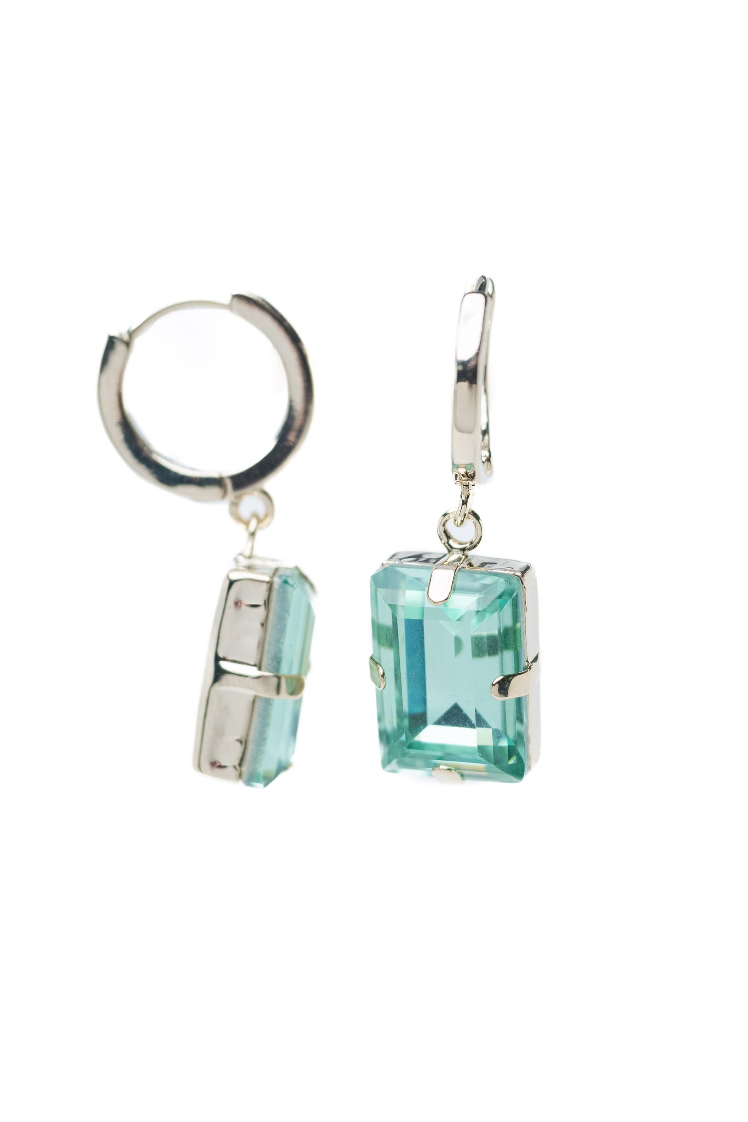 At Last Earrings - Linen Seaglass