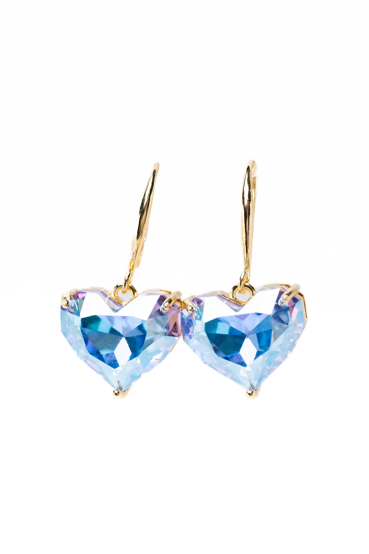 Glow Heart Earrings - Gold Lavender Mist