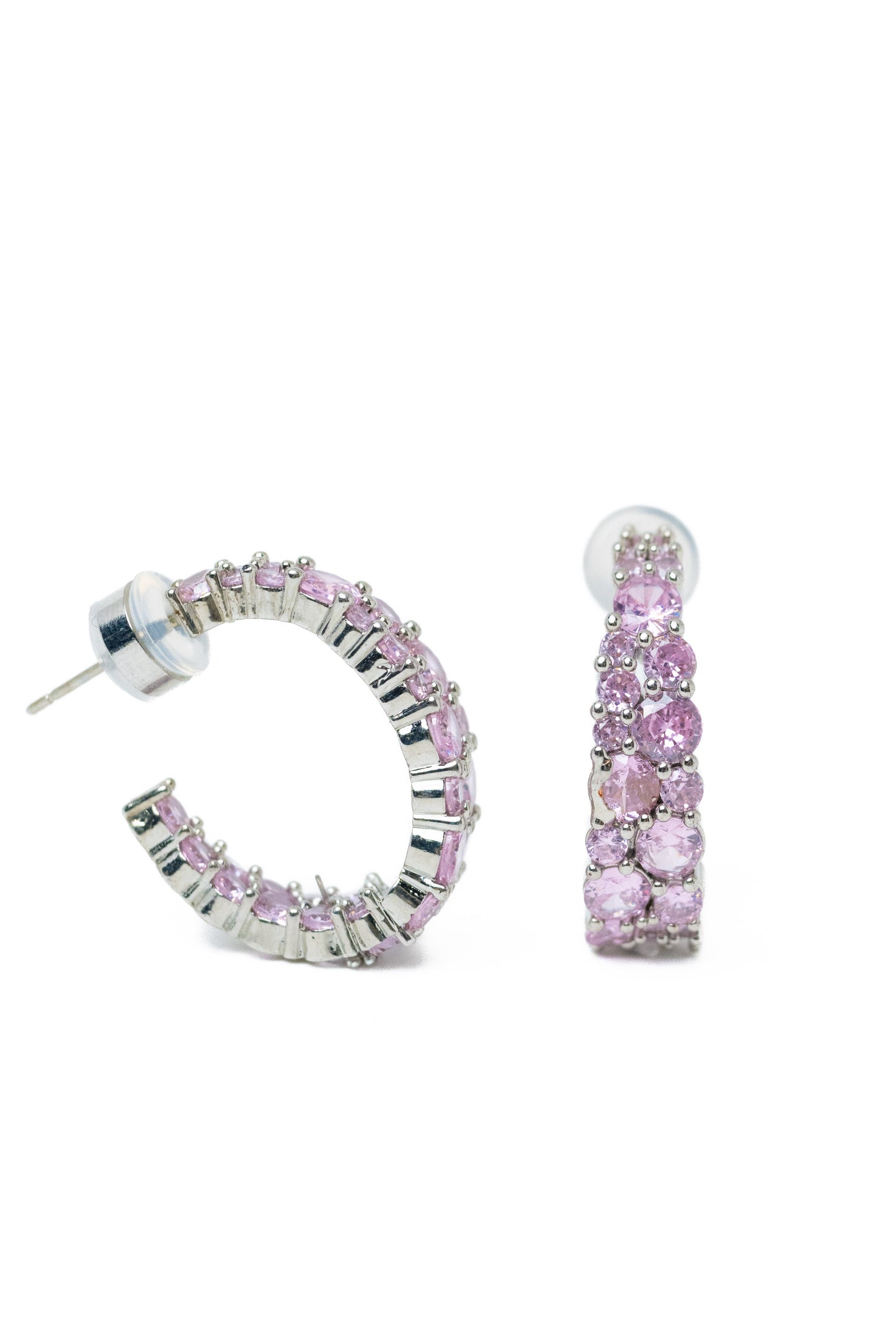 In Full Bloom Earrings - Silver Petal