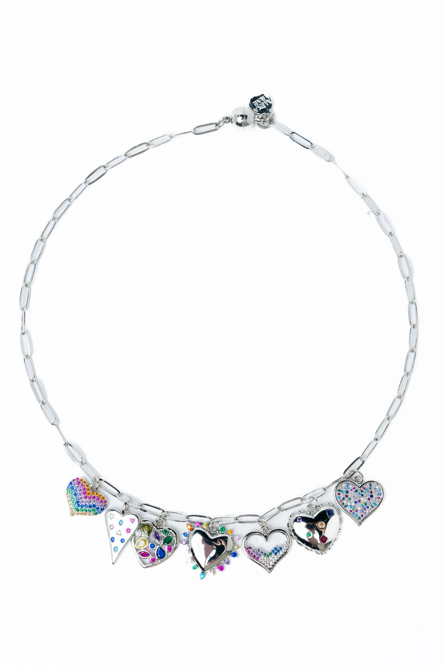 Forever In My Heart Necklace - Silver Multi