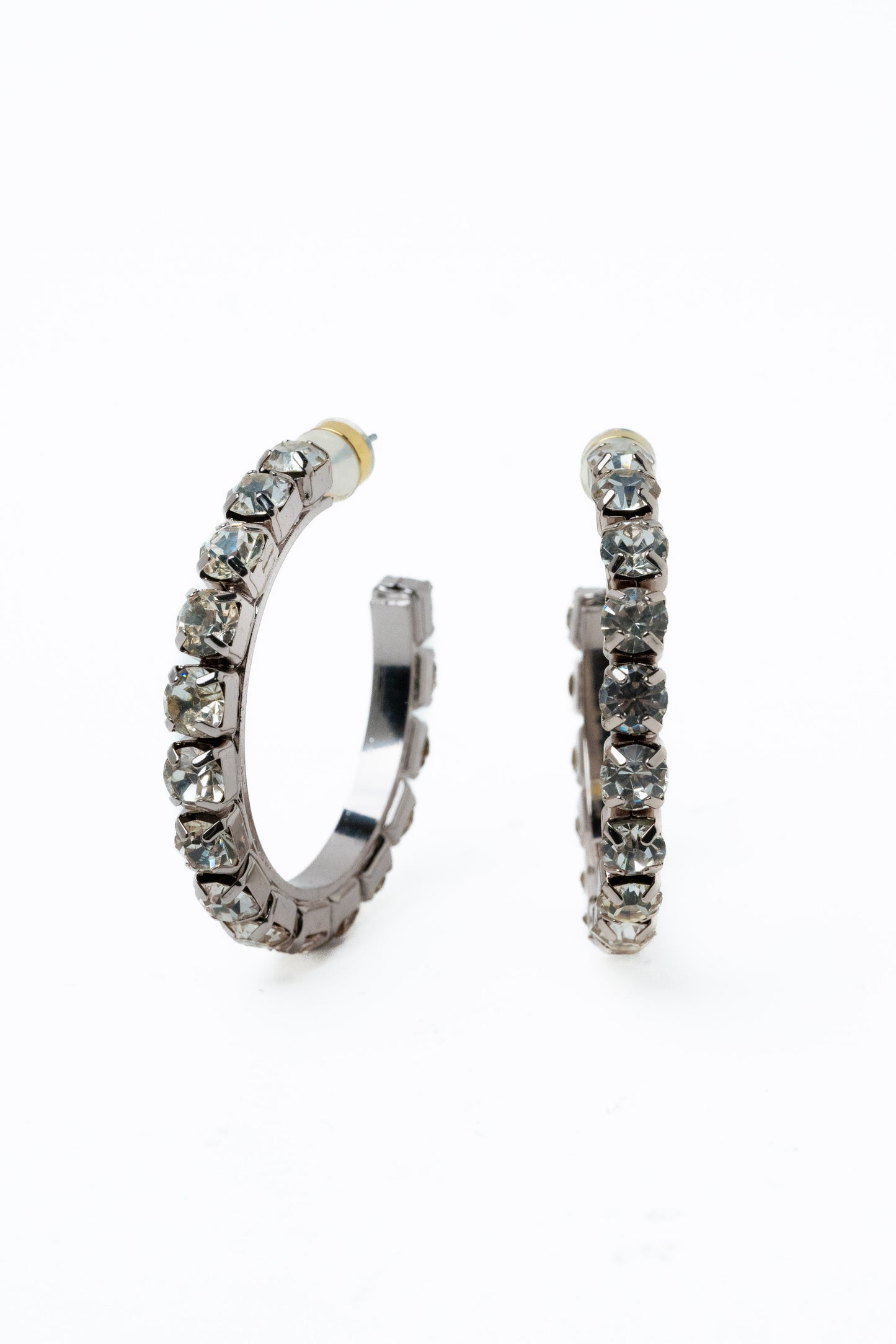 Ava Earrings Large - Metallic Platinum