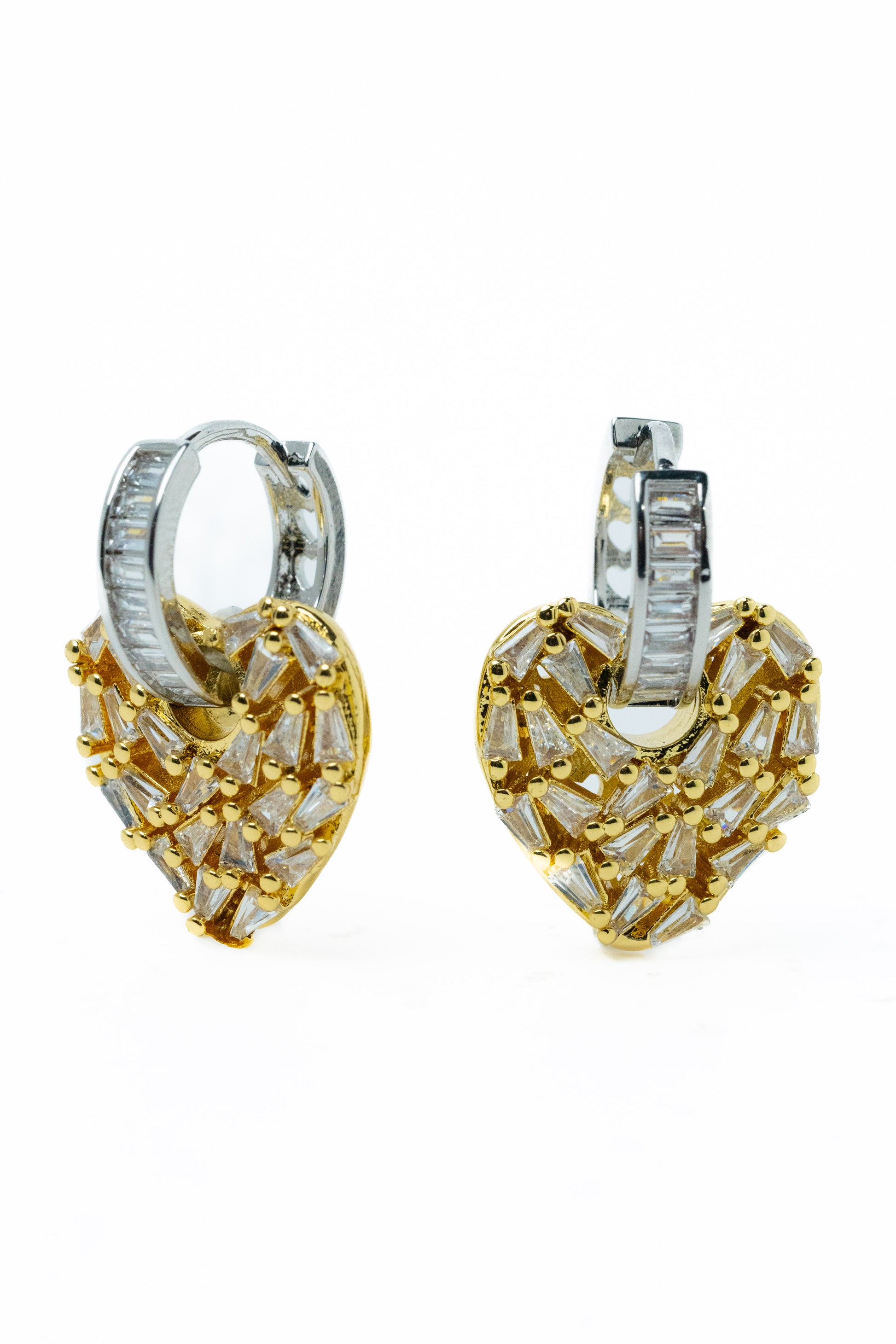 Mixed Heart Earrings - 2 Colors!