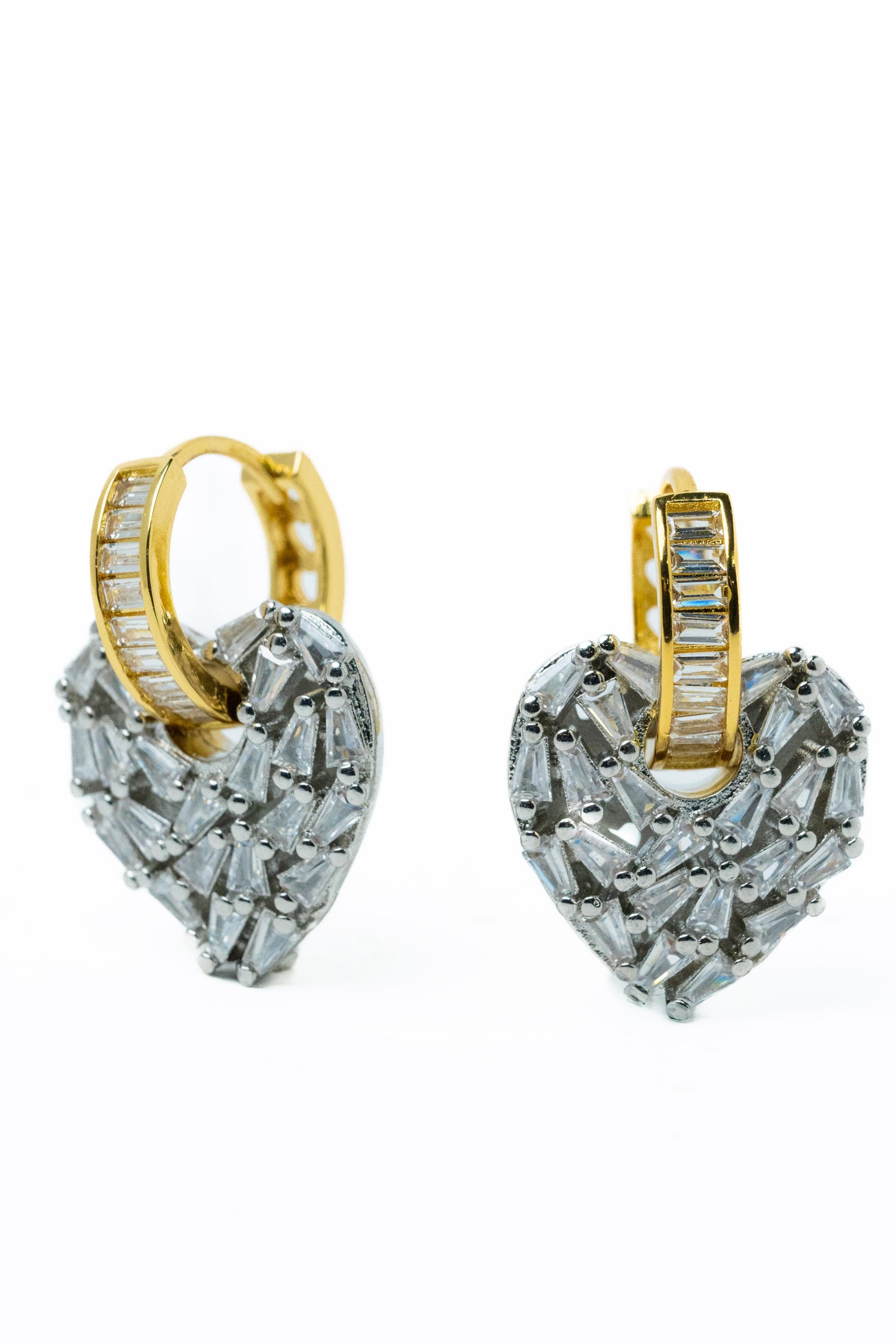Mixed Heart Earrings - 2 Colors!