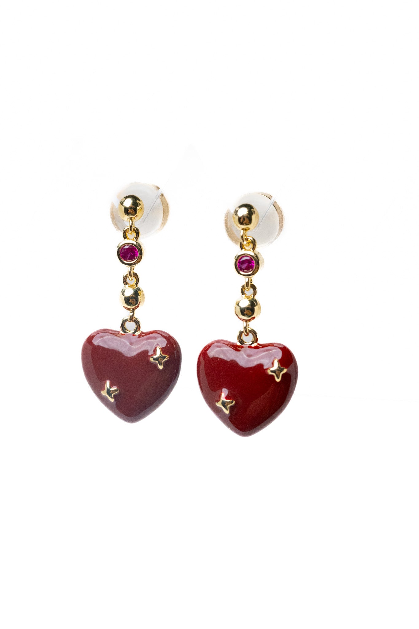 Forever Now Earrings - Gold Red Velvet