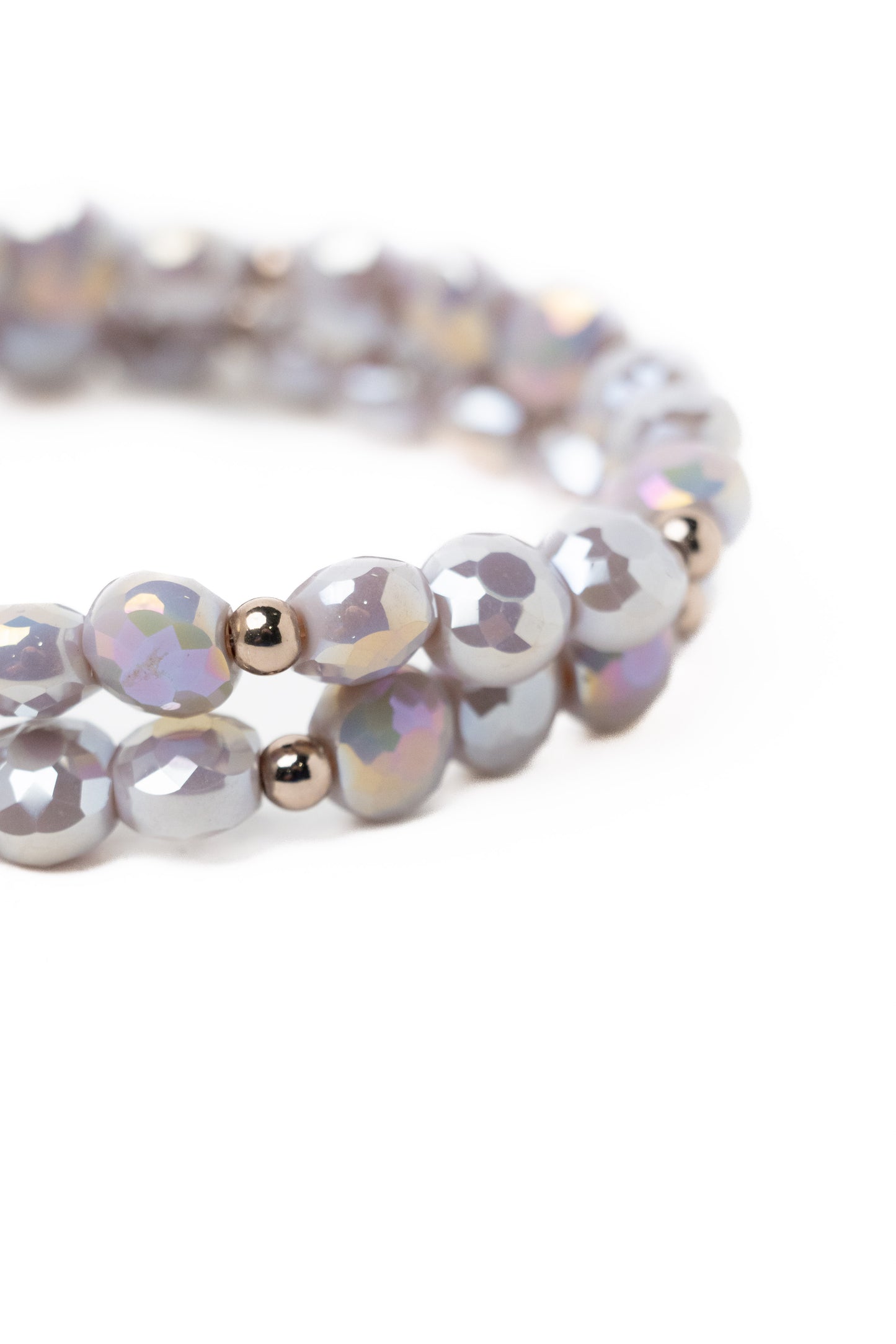 Shimmering Midnight Bracelet Set - Metallic Platinum