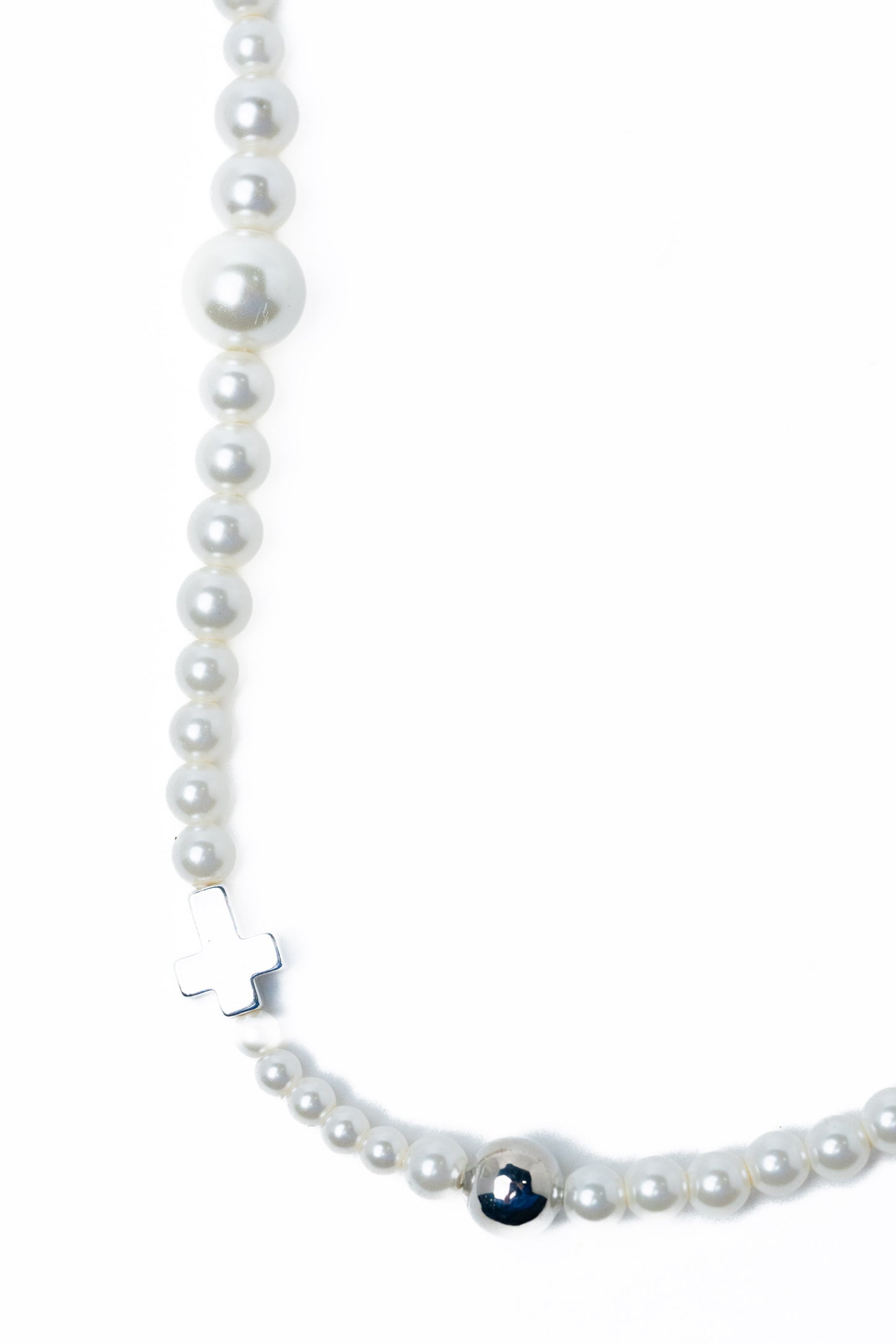 Adoration Necklace - Silver Pearl
