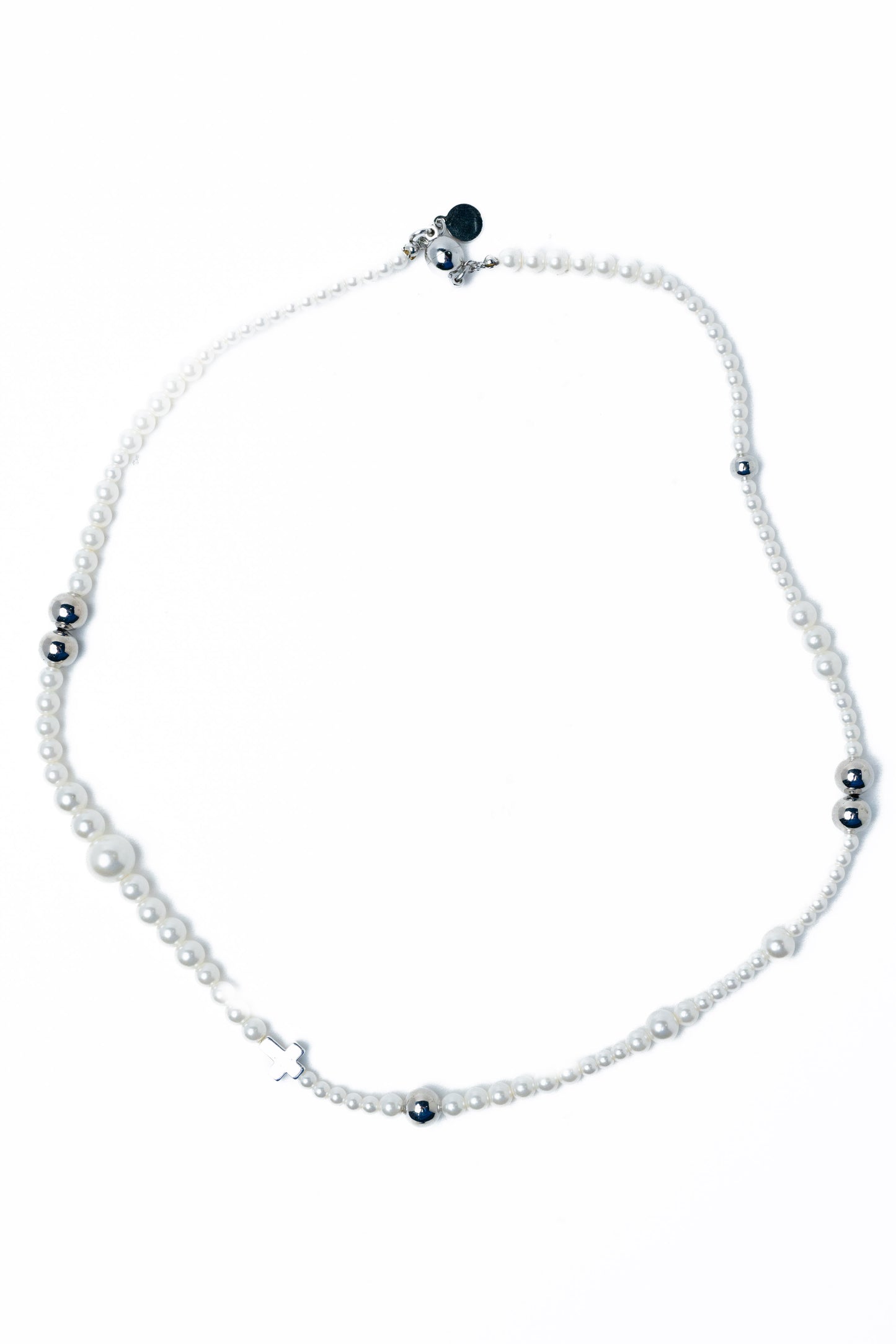 Adoration Necklace - Silver Pearl
