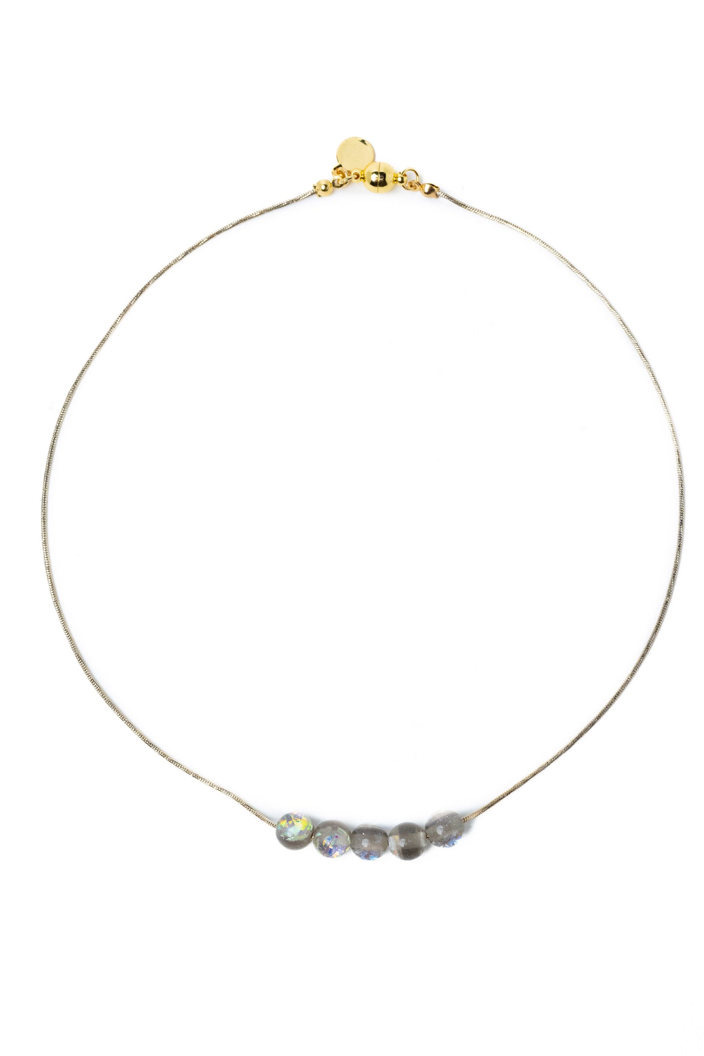 London Fog Necklace - Metallic Linen