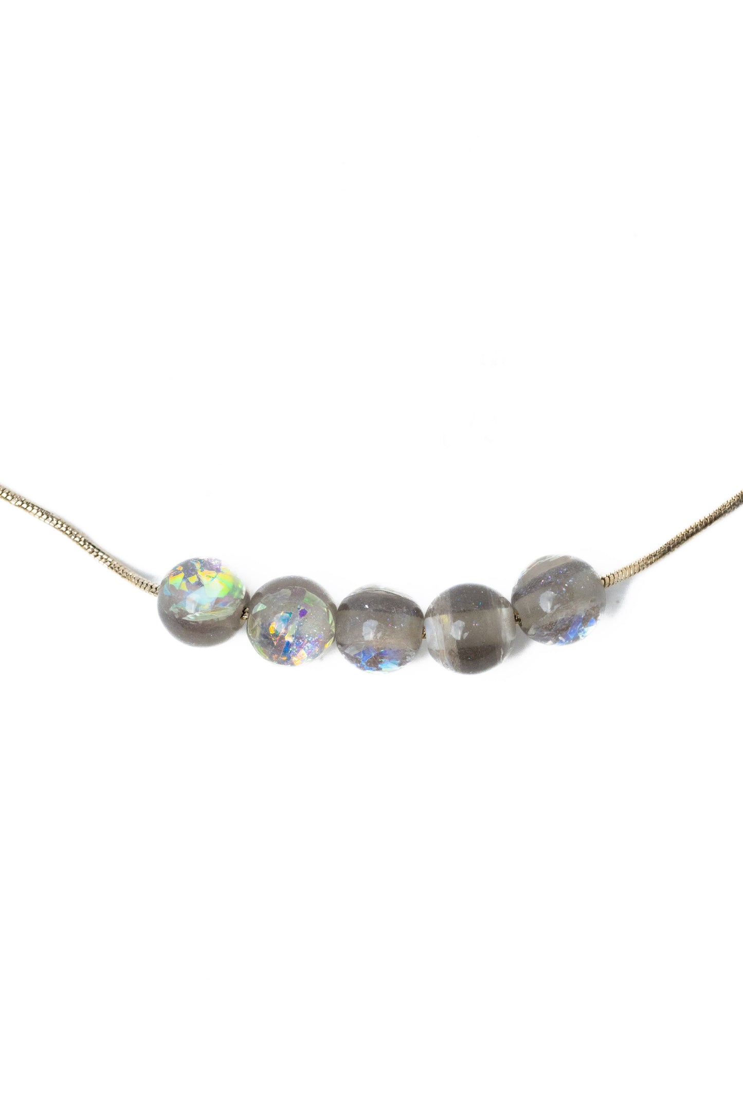 London Fog Necklace - Metallic Linen