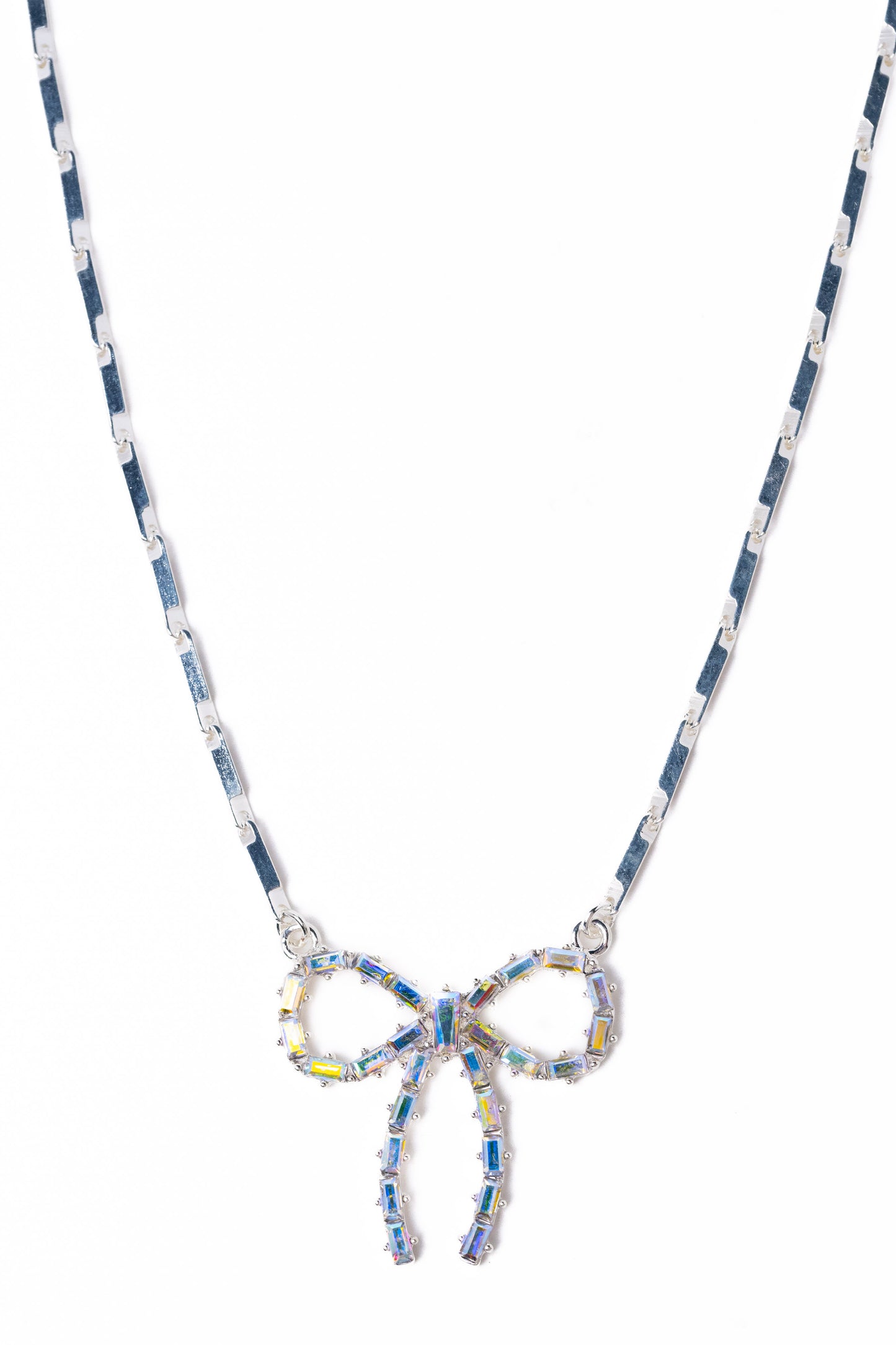 Camille Necklace - Liquid Metallic Pearl White