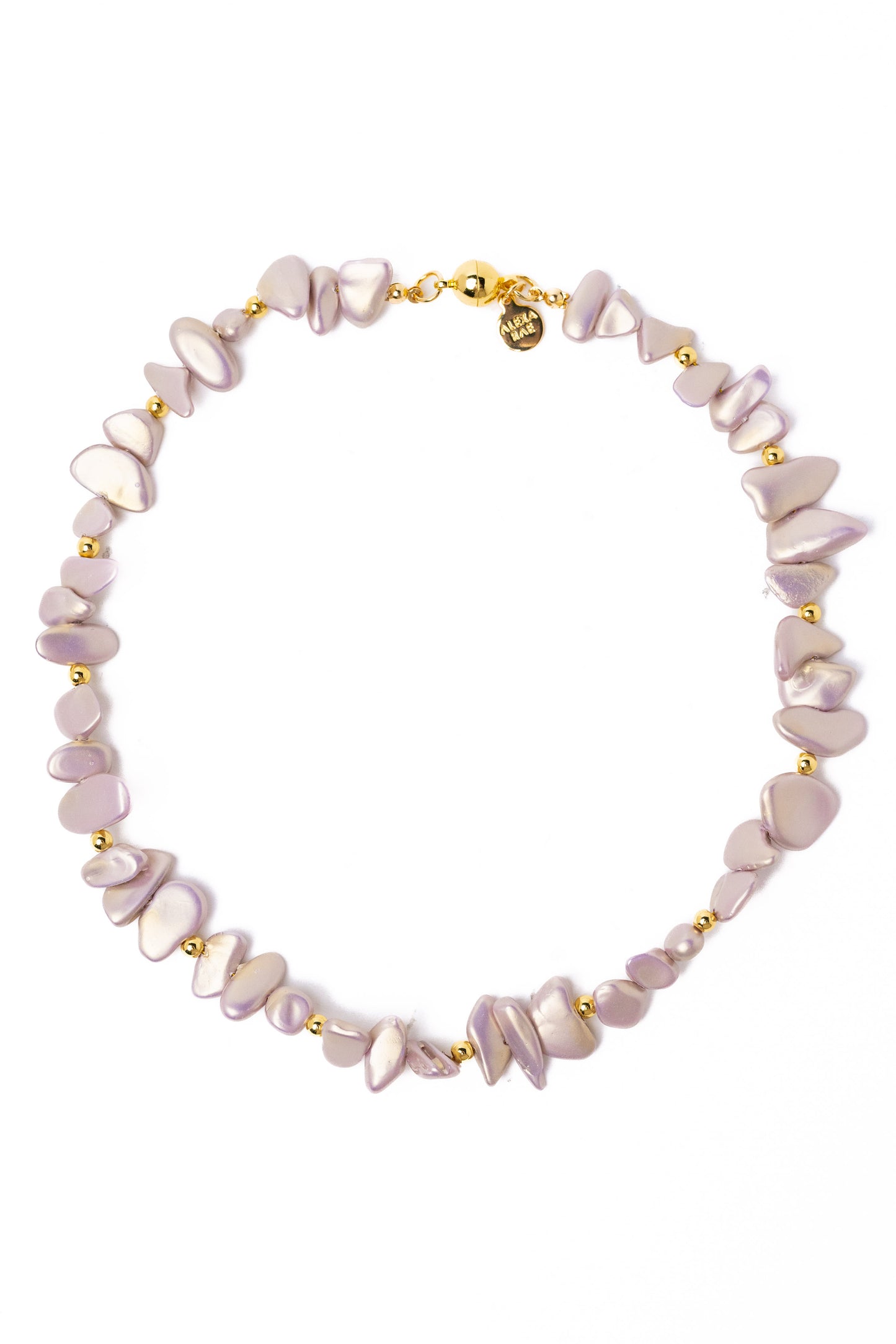 Tahitian Necklace - Greyish Lilac
