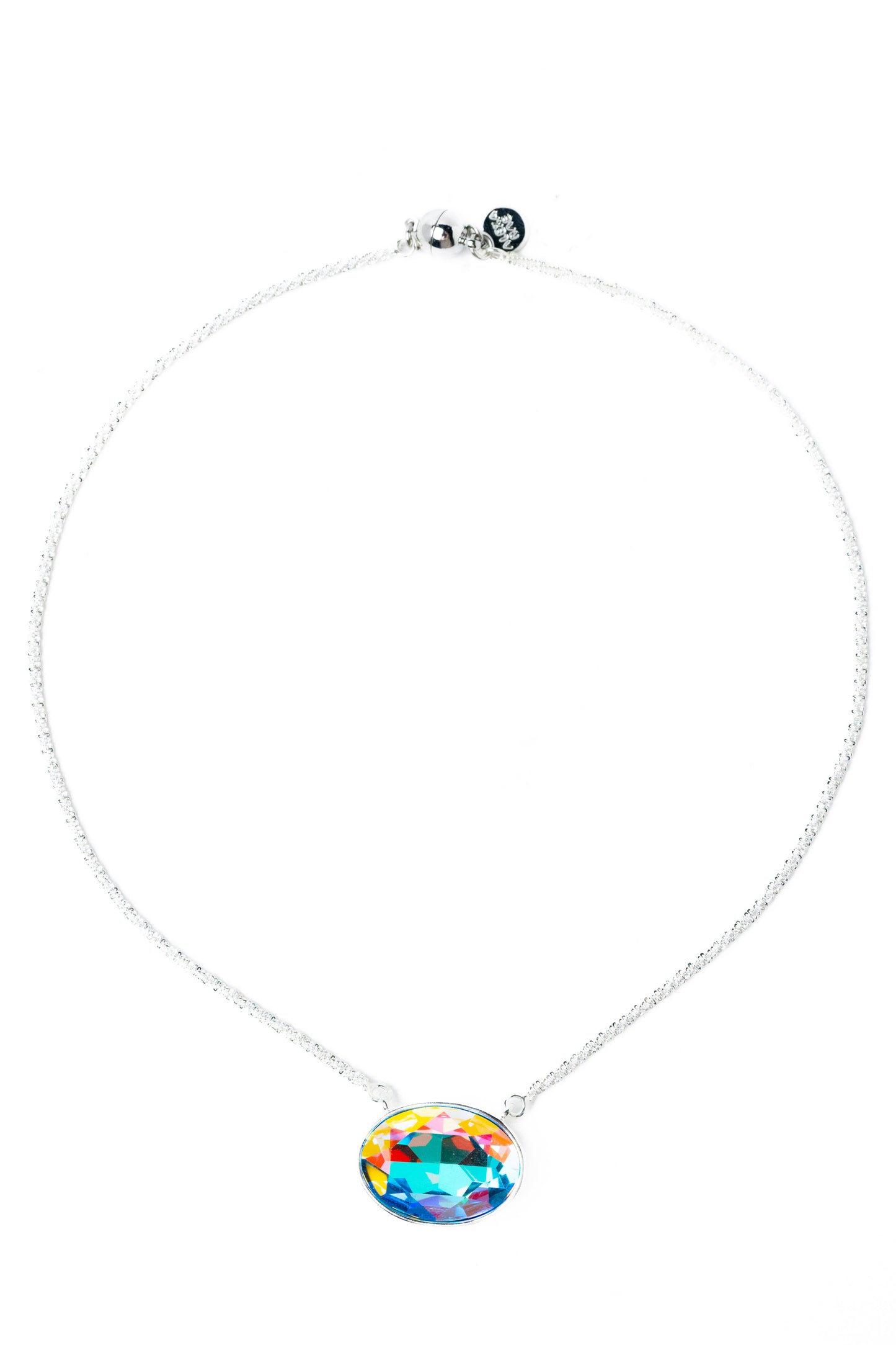 Clearwater Necklace - Liquid Metallic Pearl White