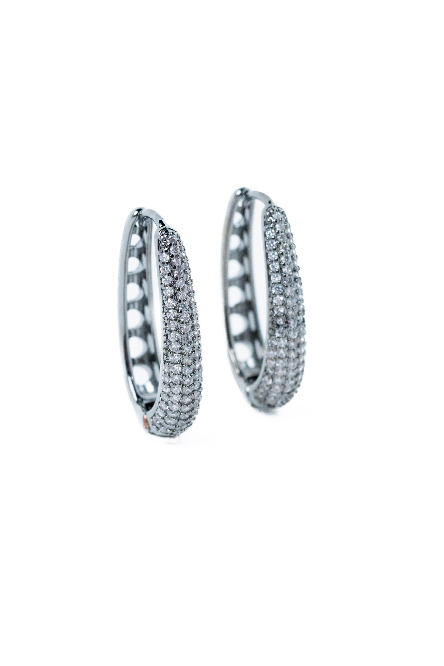 Maya Earrings - Gunmetal