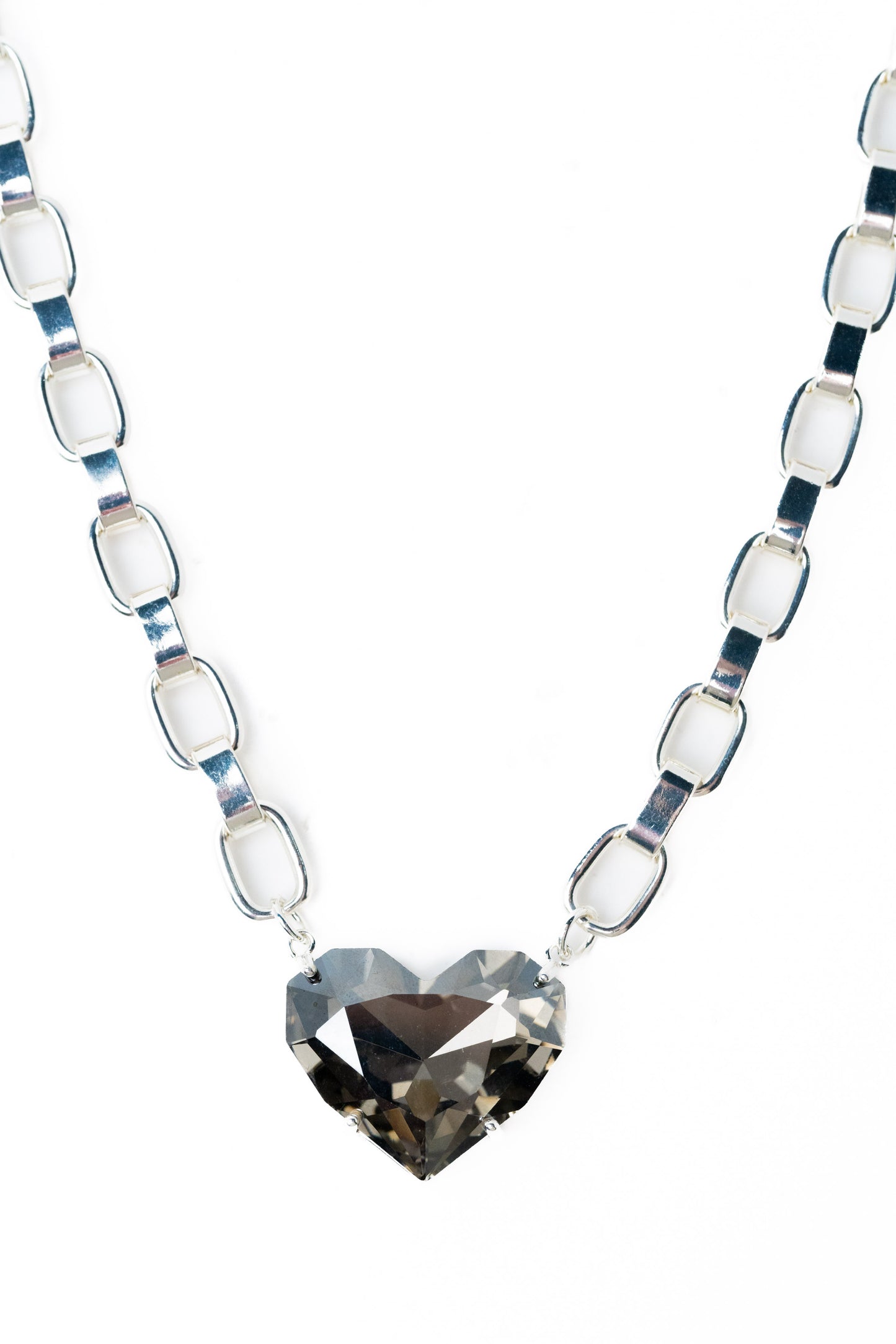Summer Love Necklace - Liquid Metallic Pearl White Smokey