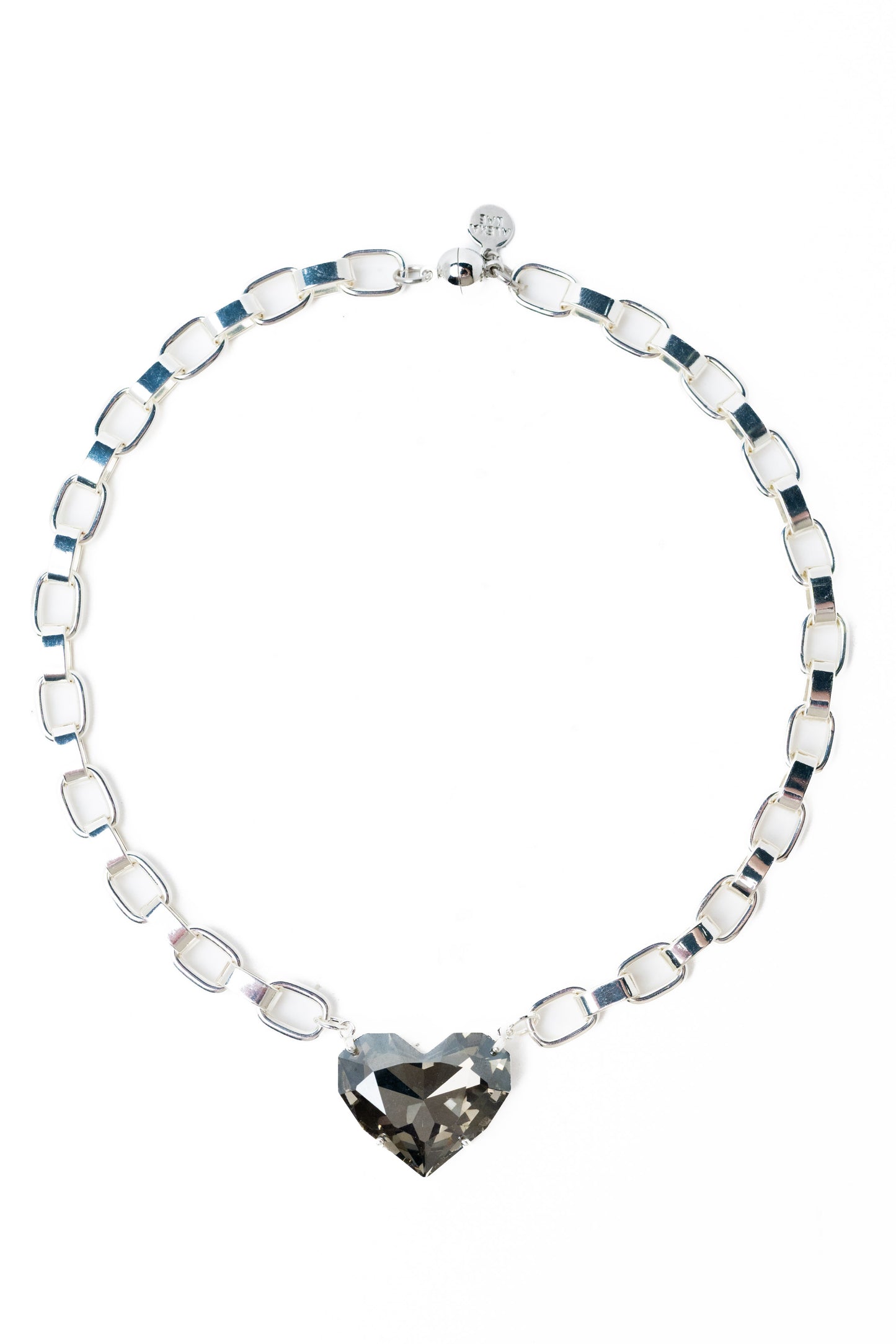 Summer Love Necklace - Liquid Metallic Pearl White Smokey