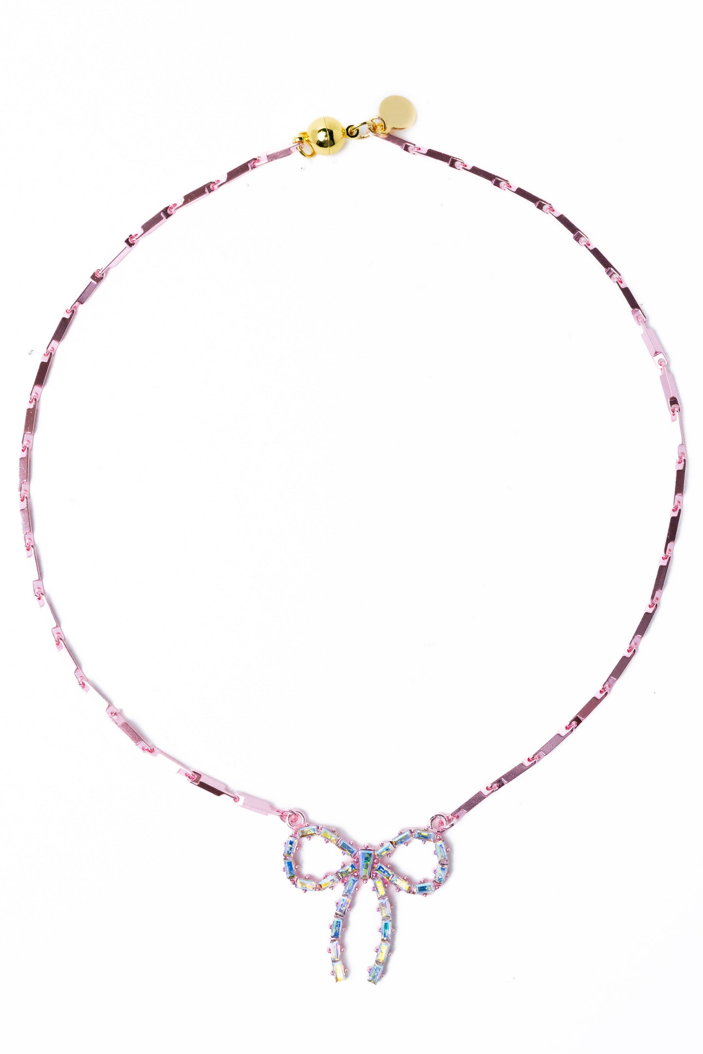 Camille Necklace - Metallic Cosmopolitan Pink