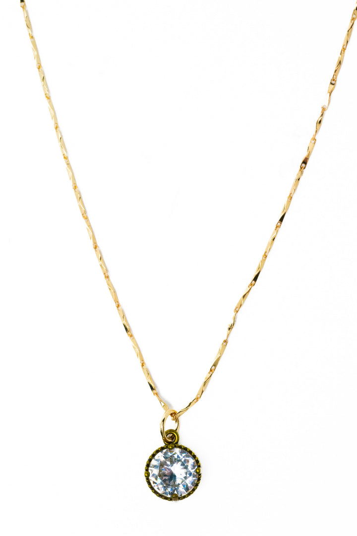 Luz Necklace - Gold Olive