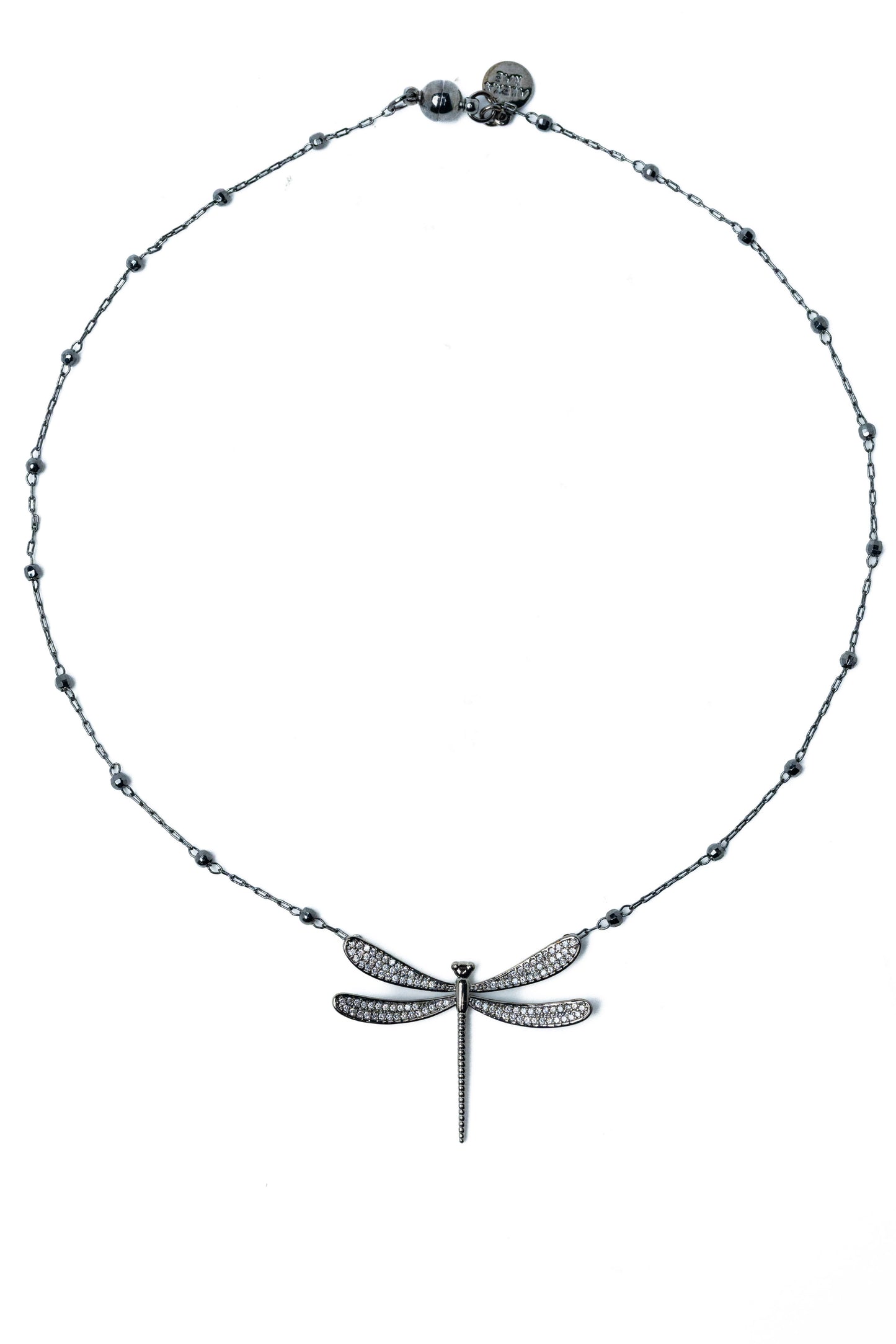 Dragonfly Necklace - Gunmetal