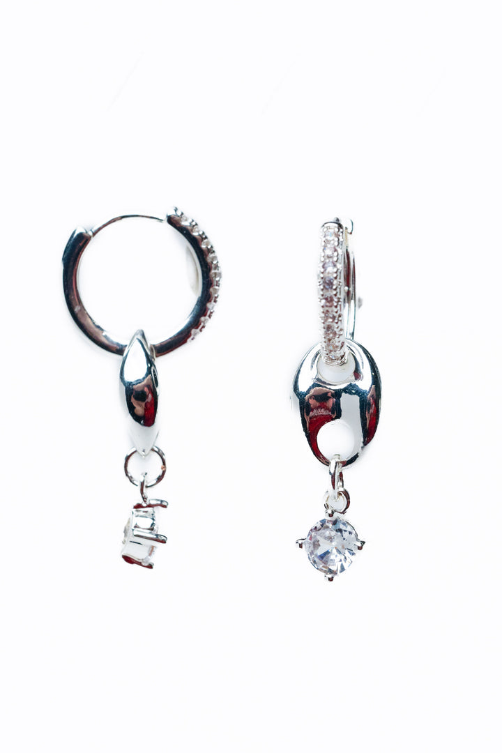 Alaia In The City Earrings - Liquid Metallic Pearl White