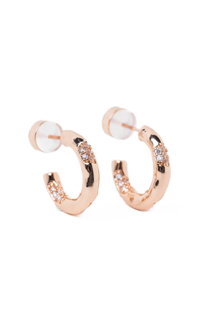 Kim Earrings - Toffee Rose