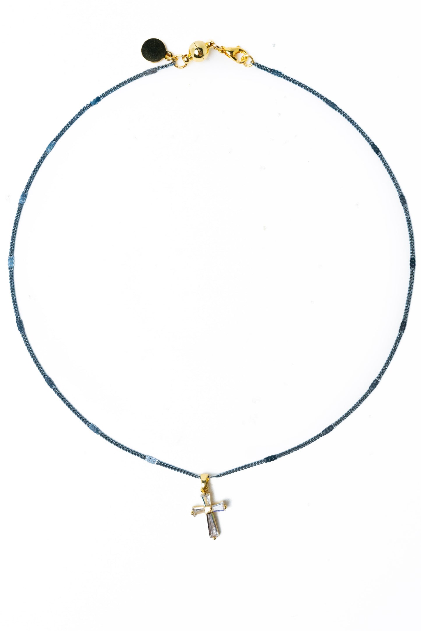 Hannah Necklace - Gold Storm Blue