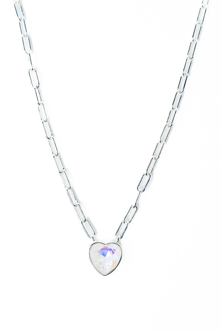 Moonlit Melody Necklace - Liquid Metallic Pearl White