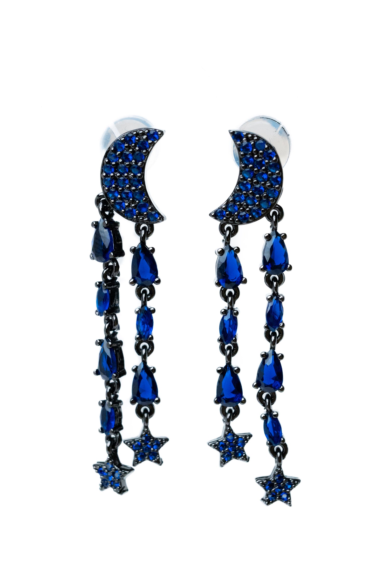 Meteor Shower Earrings - Gunmetal Navy