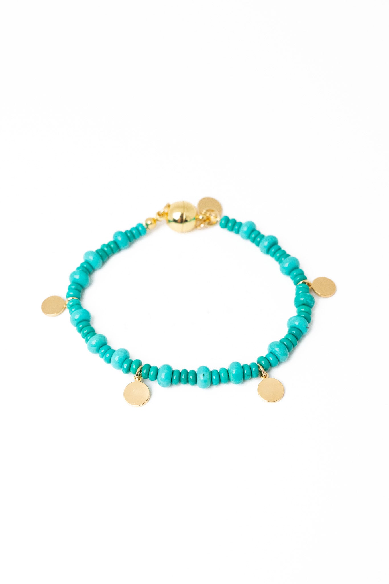 Hidden Beach Bracelet - Gold Turquoise