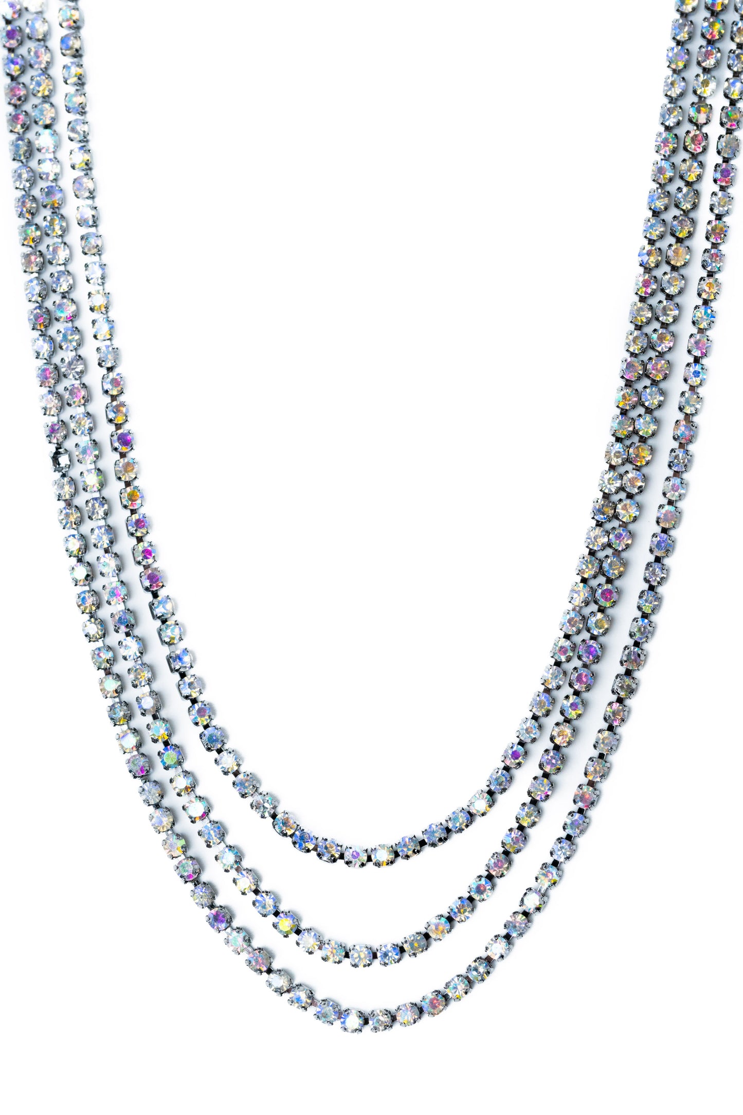 Stitches Necklace - Gunmetal AB
