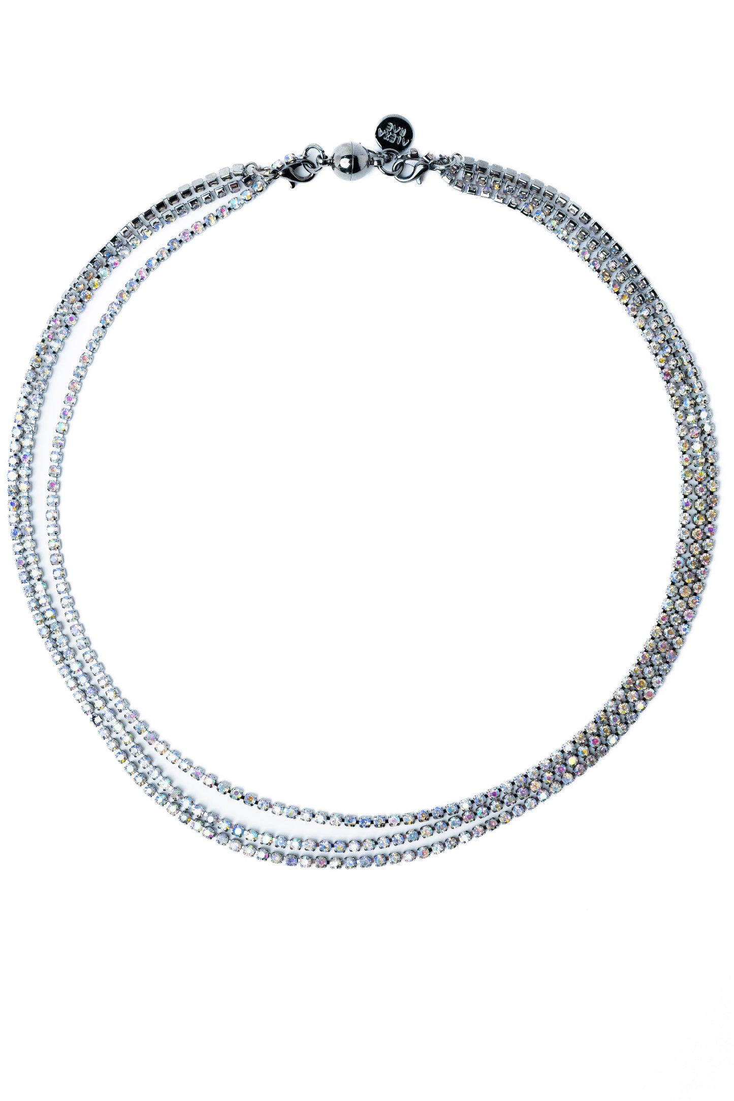 Stitches Necklace - Gunmetal AB
