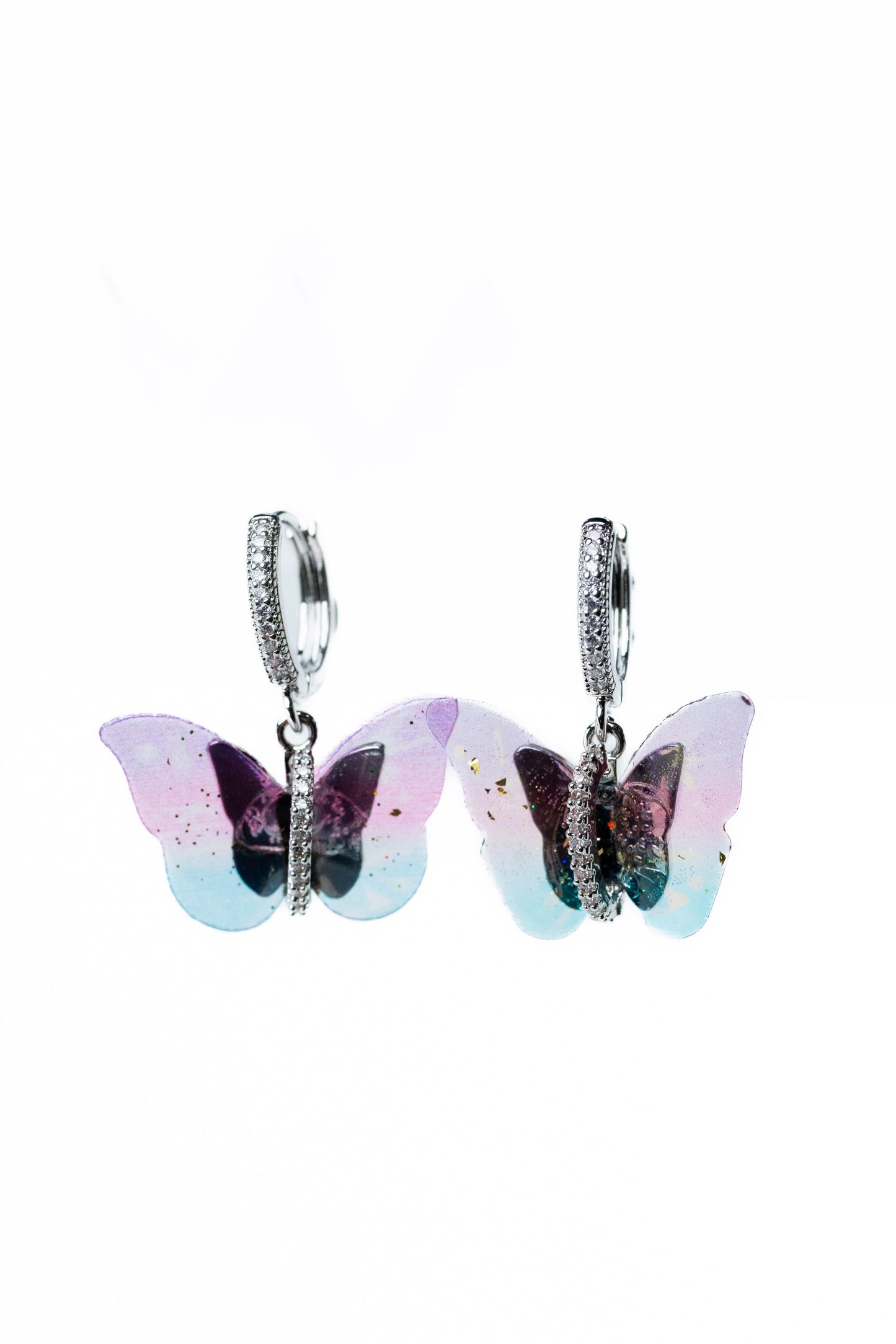 Berry Butterfly Earrings - Summer Sky