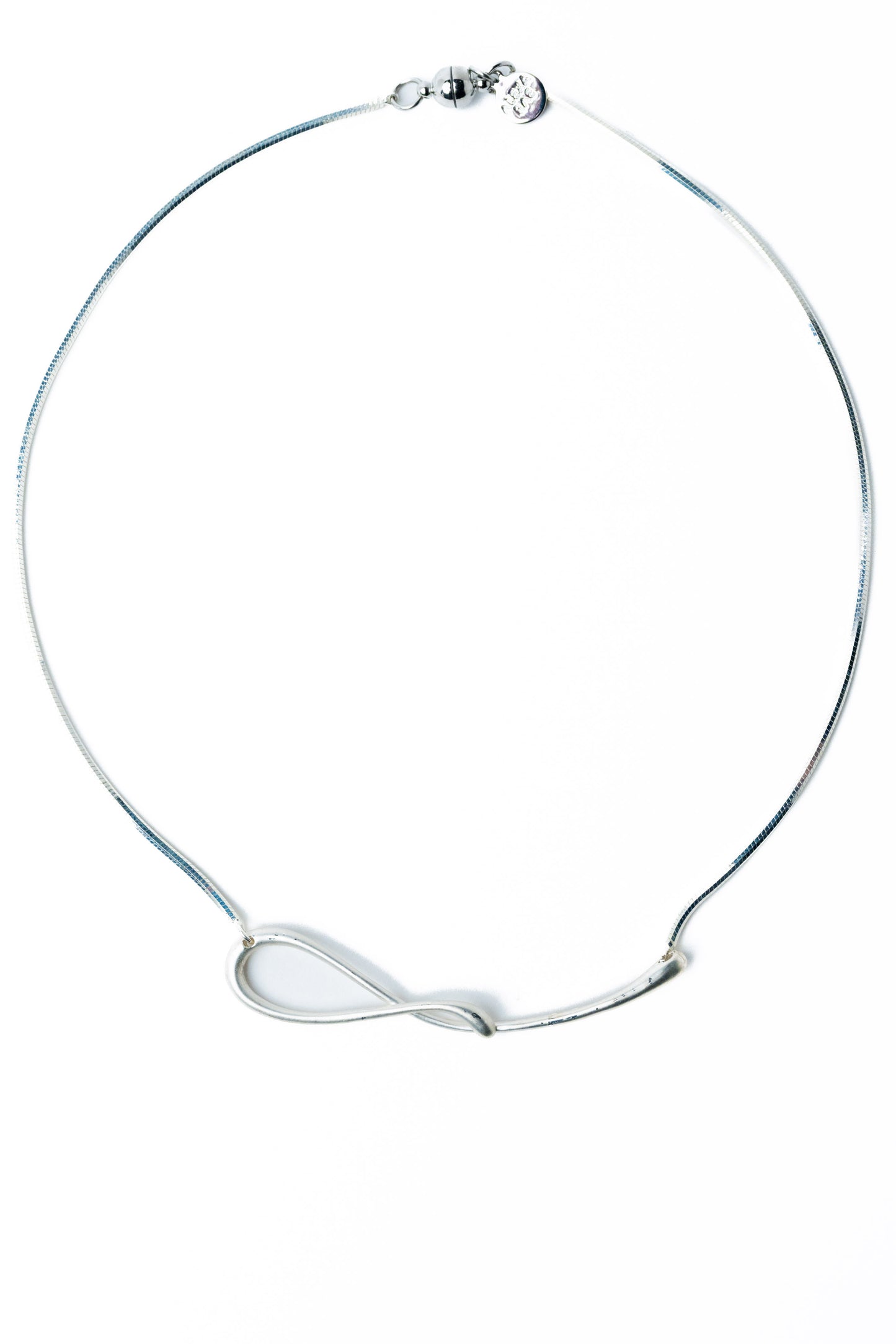 Summer Waves Necklace - Liquid Metallic Pearl White