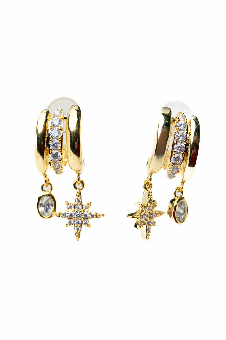 Galaxy Drop Earrings - Gold