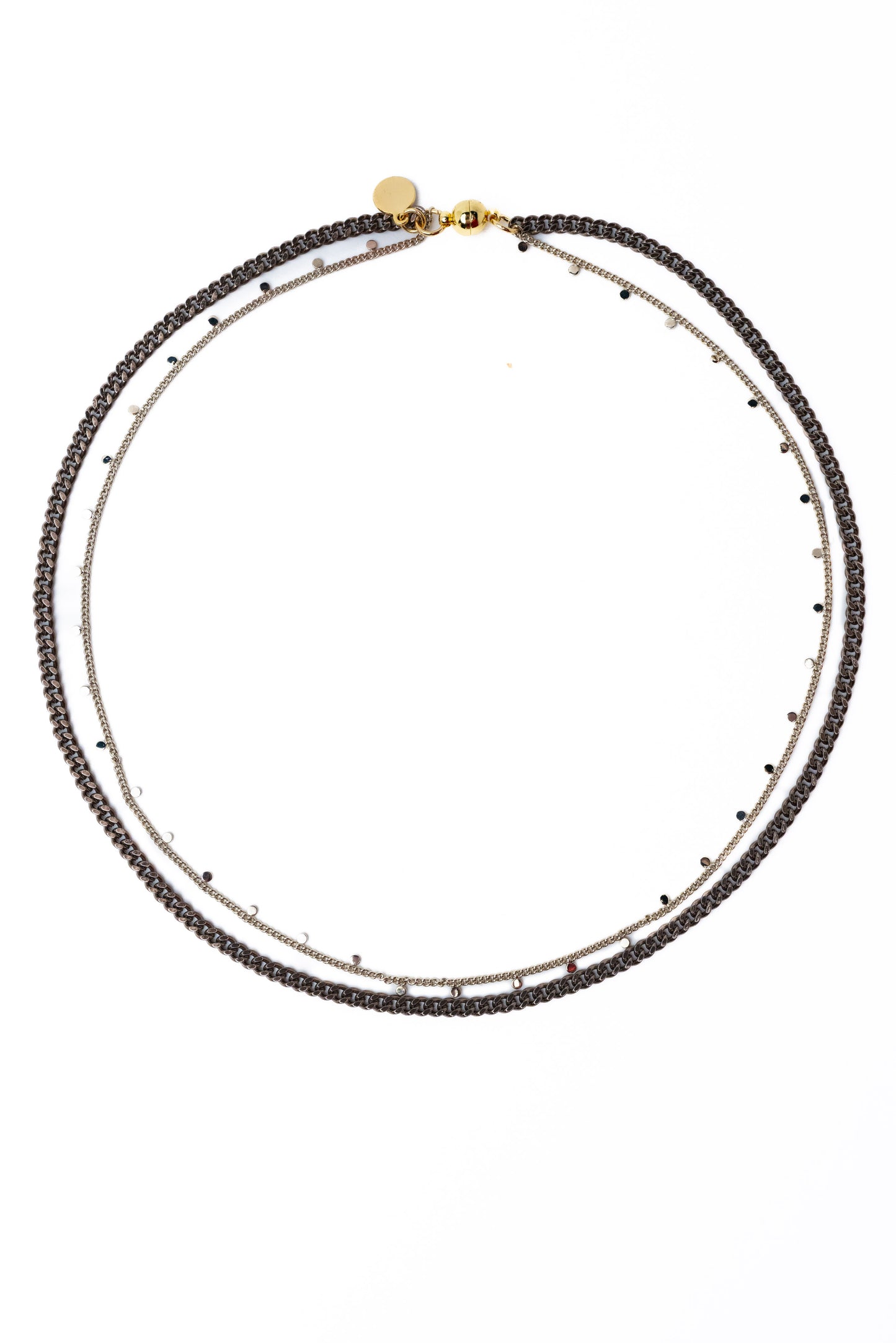 Kyran Necklace Long - Metallic Linen Metallic Latte Mist
