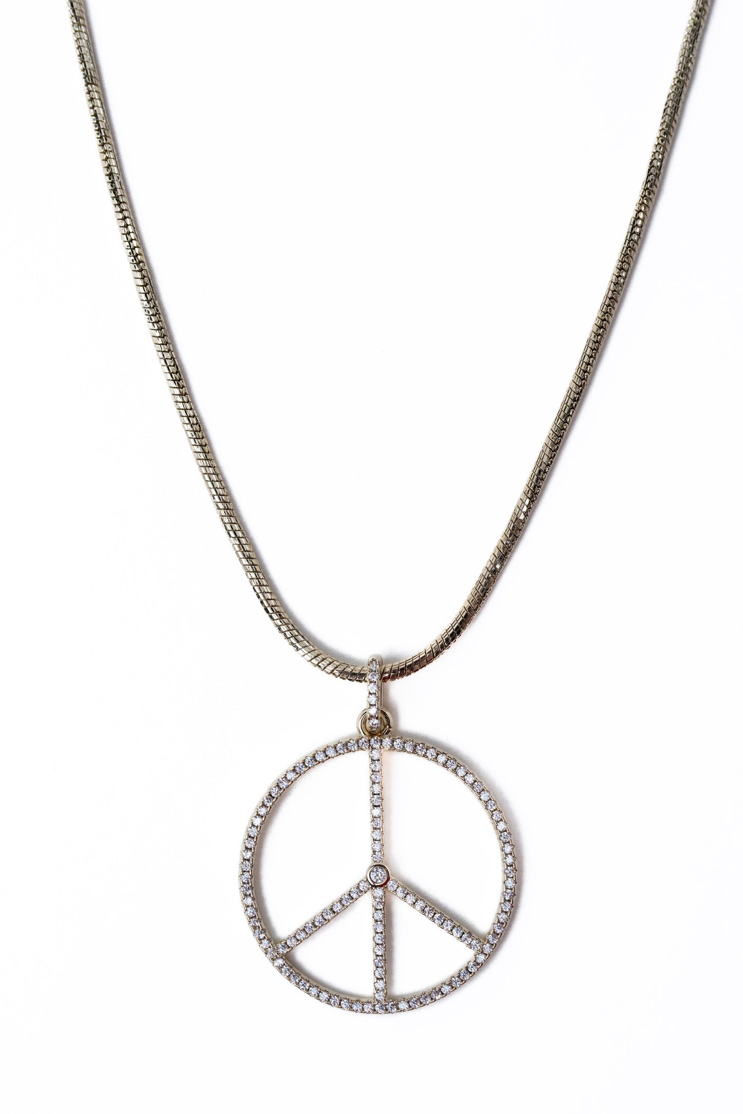 Let It Be Necklace - Metallic Linen