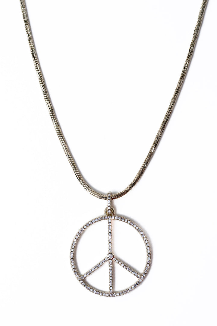 Let It Be Necklace - Metallic Linen