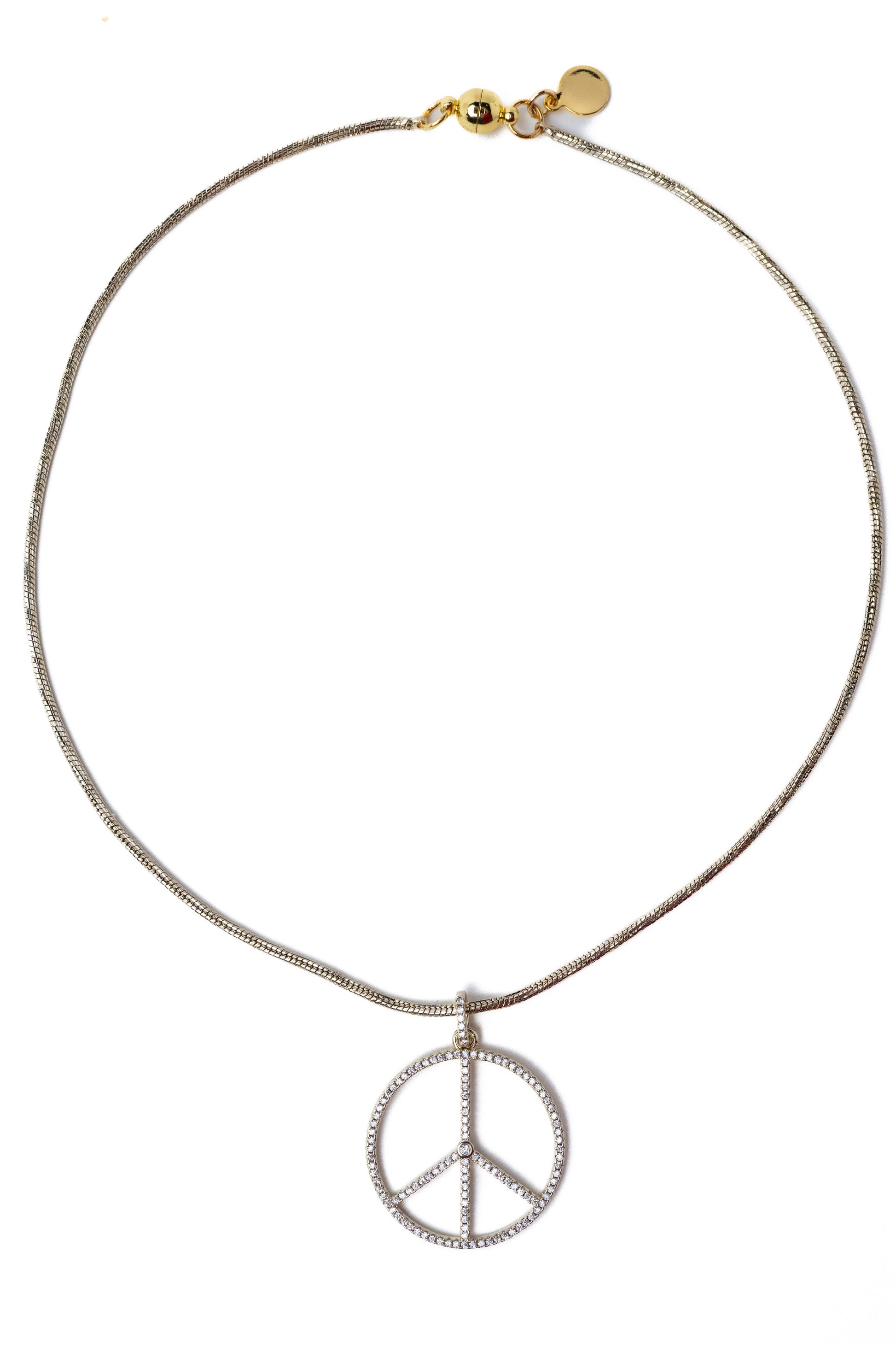 Let It Be Necklace - Metallic Linen