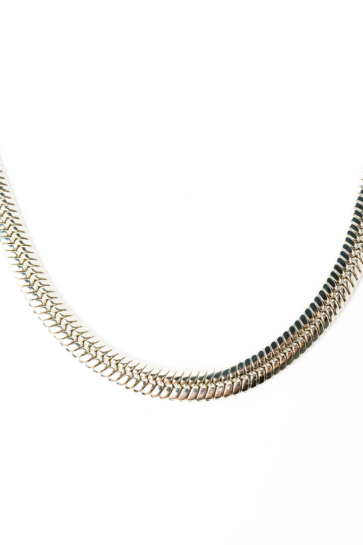 Evelyn Necklace - Metallic Linen