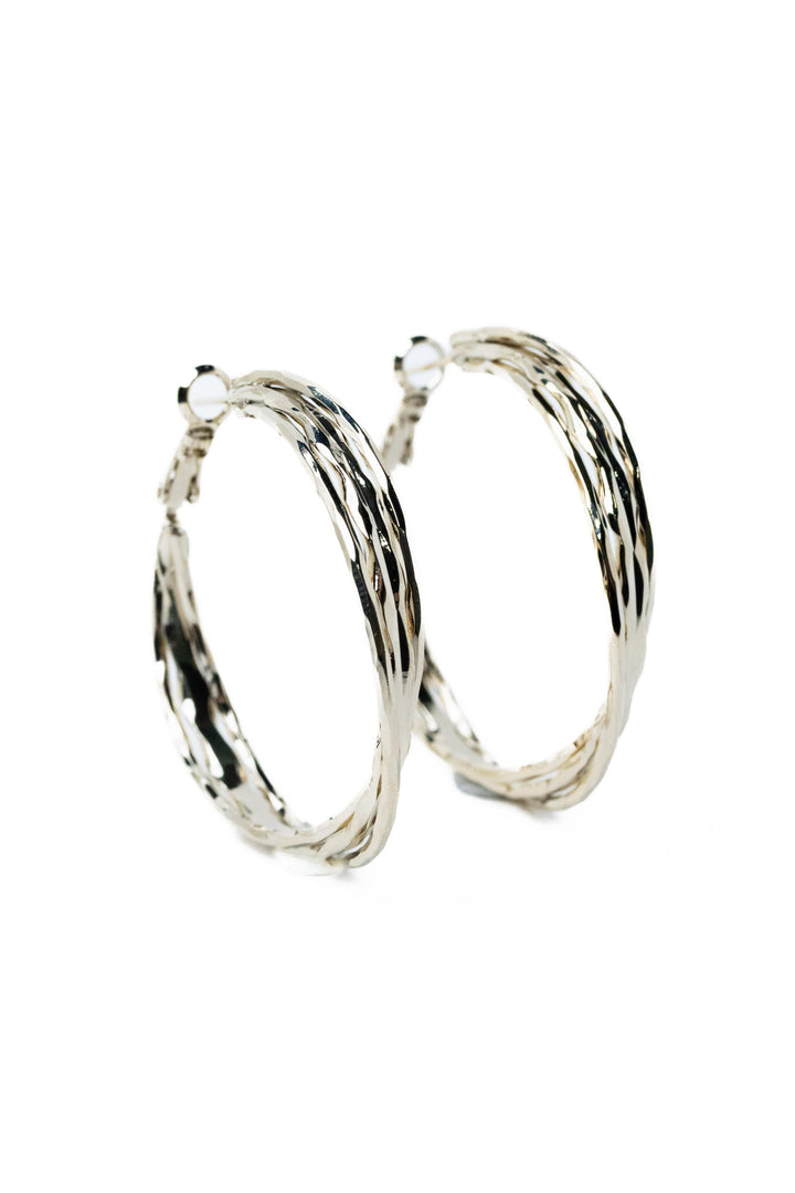Serene Earrings - Metallic Linen