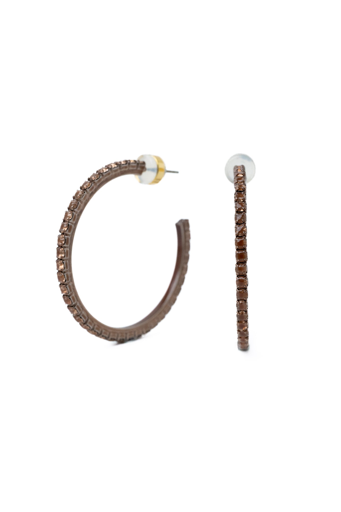 Ava Earrings Small - Metallic Latte Mist