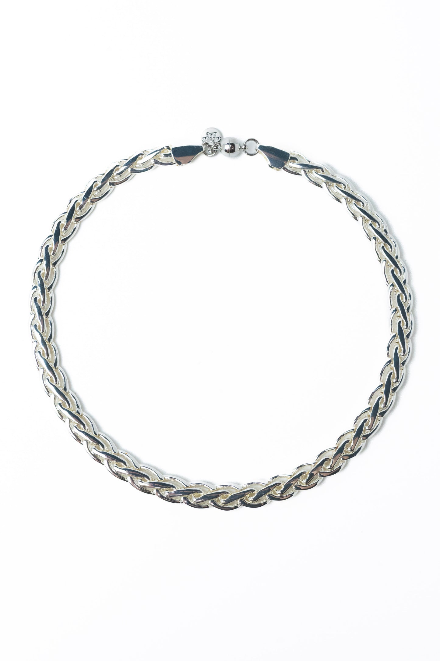 Mega Pint Beverly Hills Necklace - Liquid Metallic Pearl White