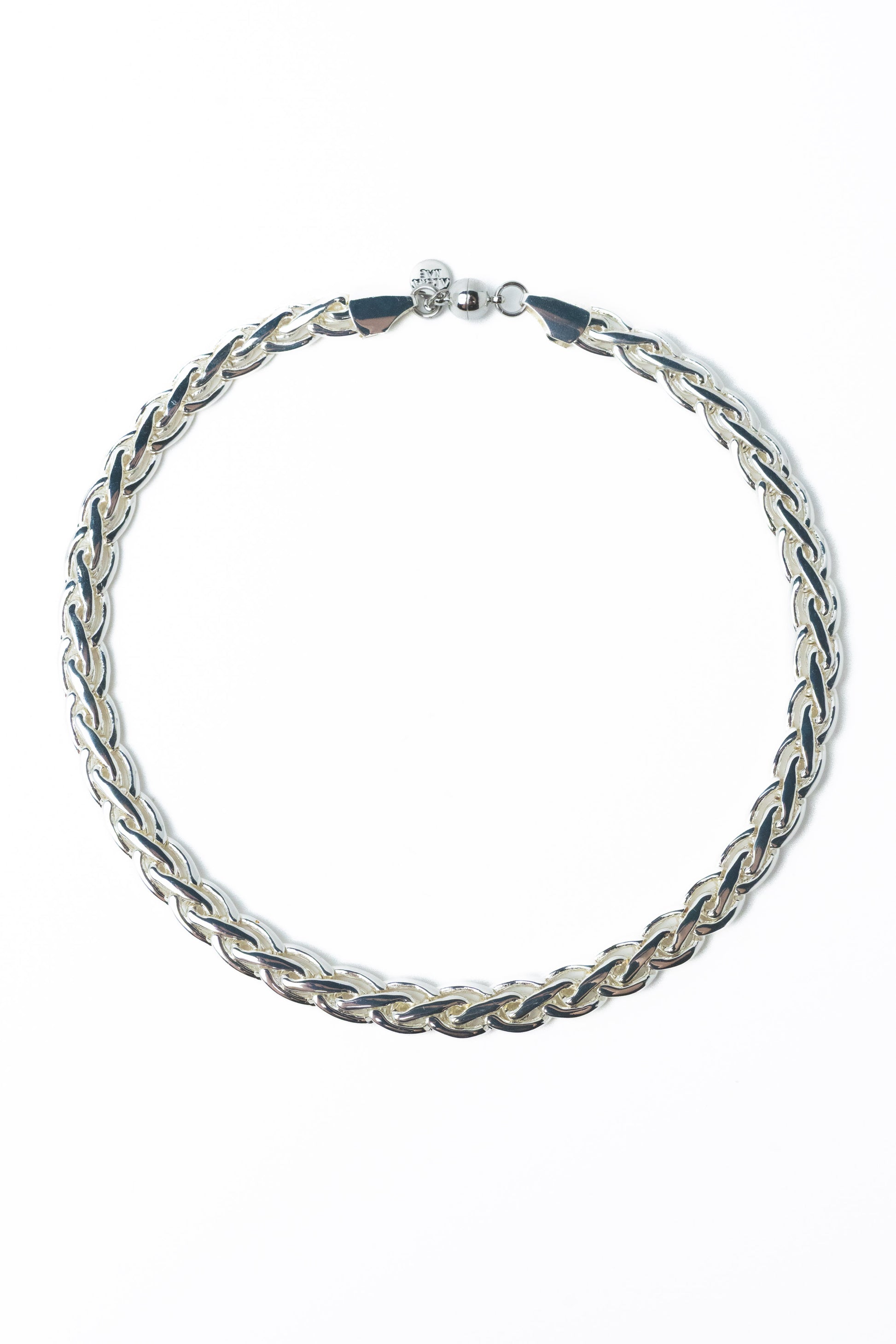 Mega Pint Beverly Hills Necklace - Liquid Metallic Pearl White