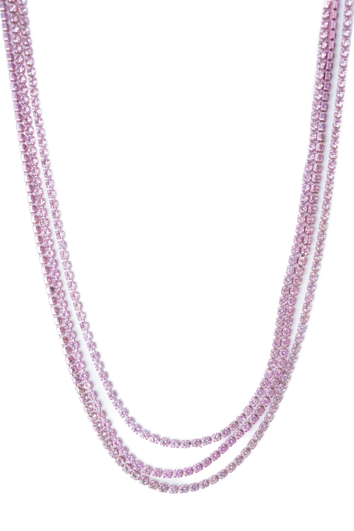 Stitches Necklace - Metallic Cashmere Rose