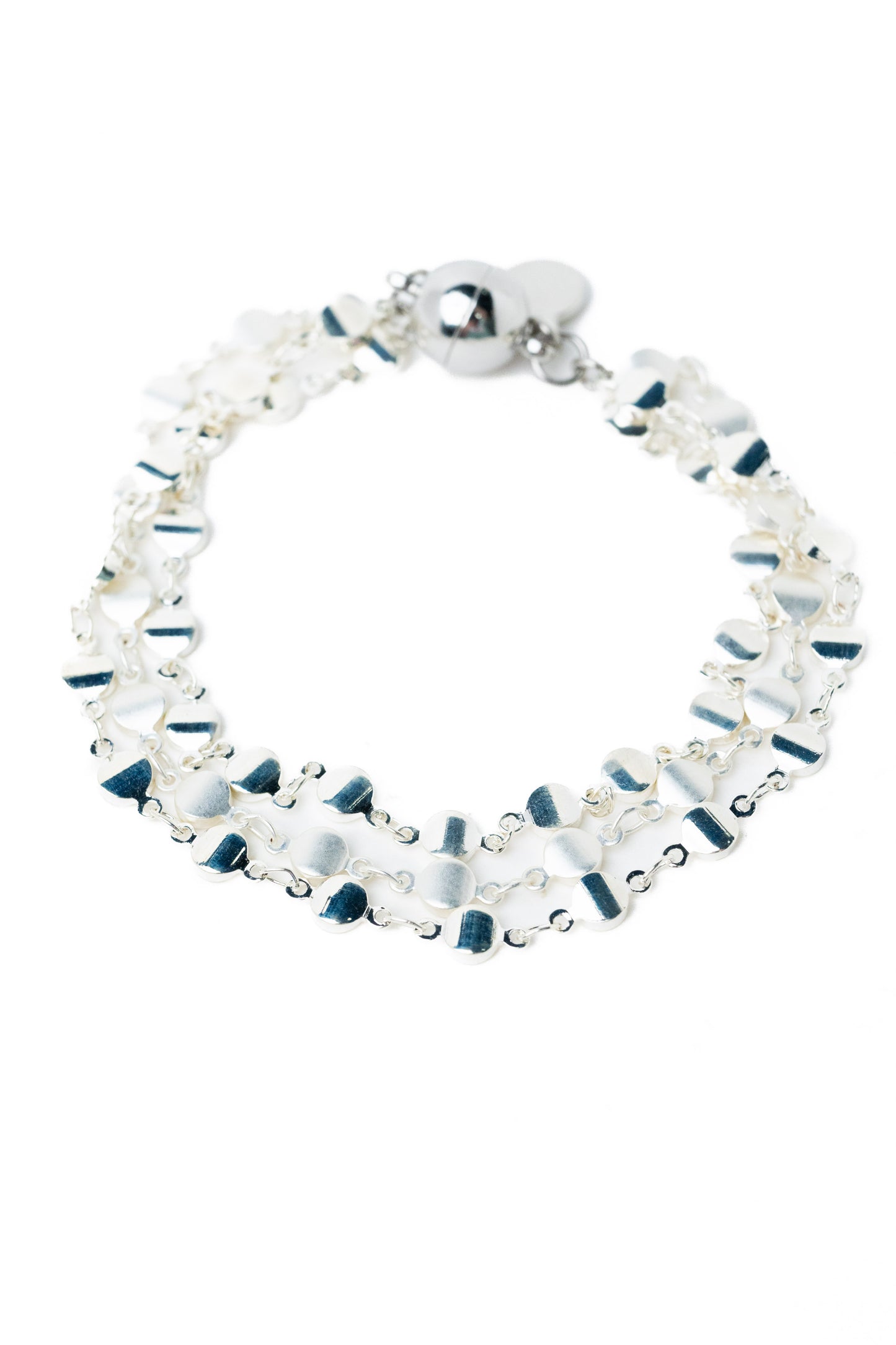 Bella Bracelet - Metallic Pearl White